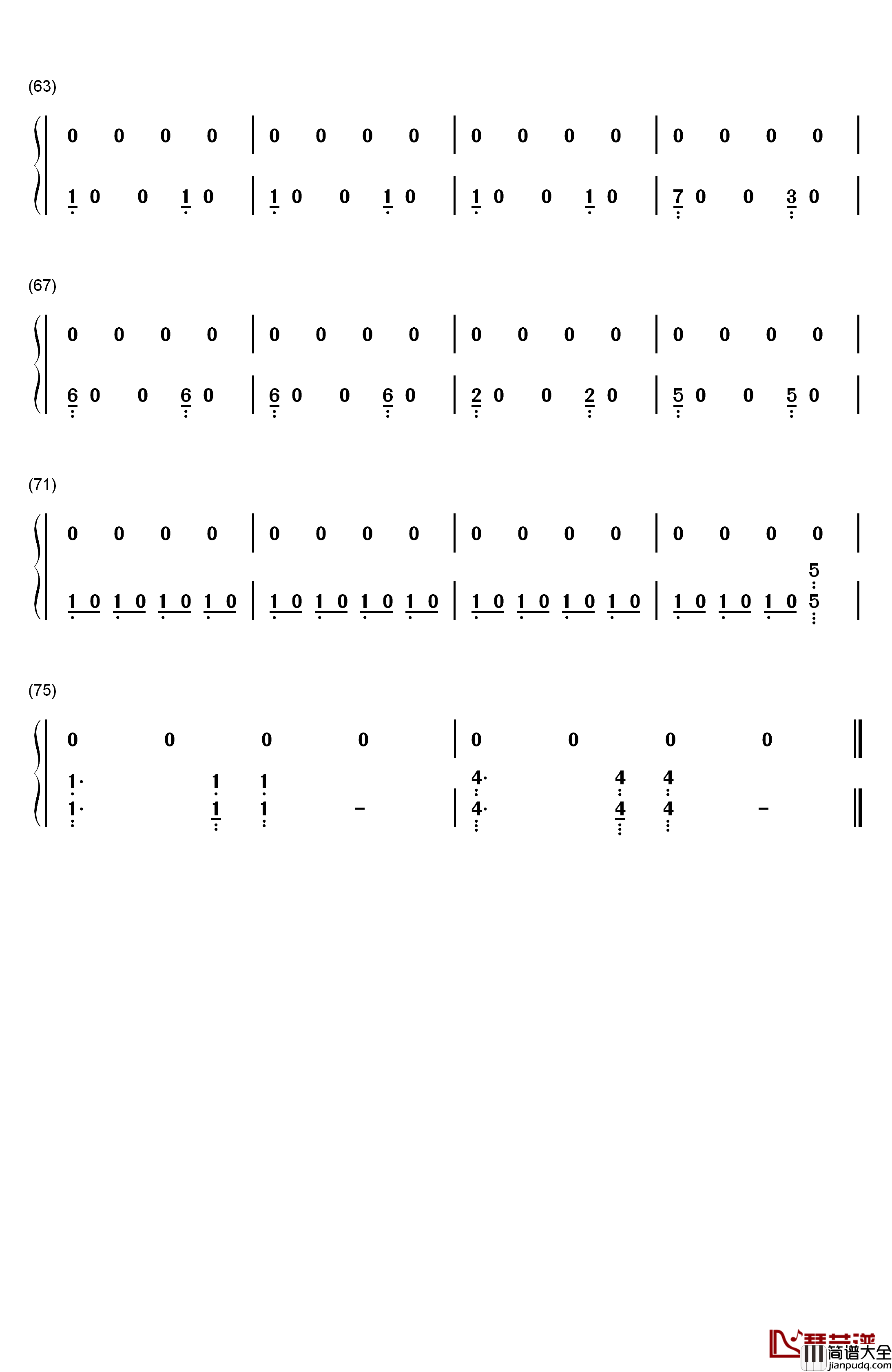 Ode_to_Sleep钢琴简谱_数字双手_Twenty_One_Pilots