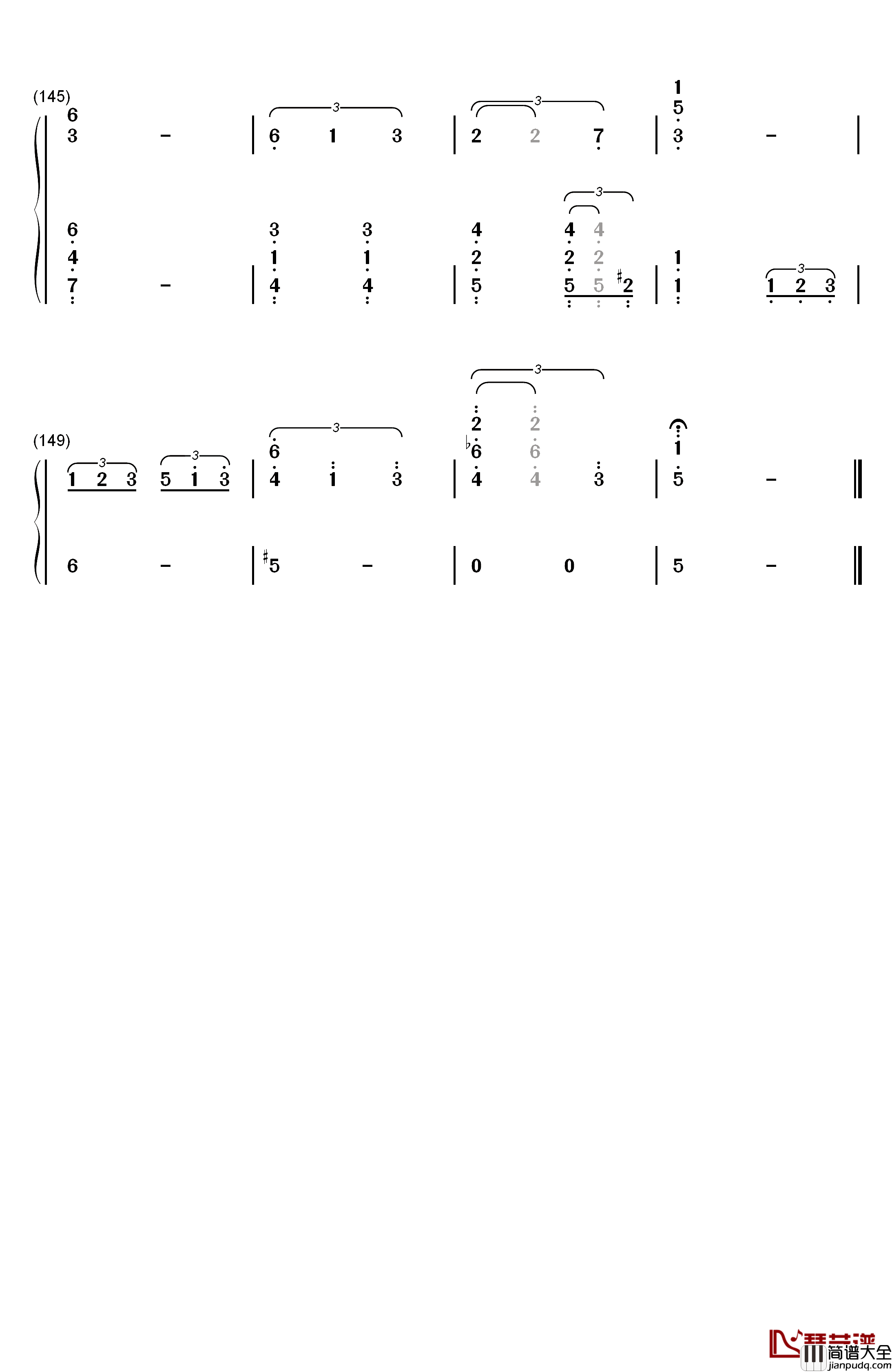 地球をあげる钢琴简谱_数字双手_LUMi_はるまきごはん