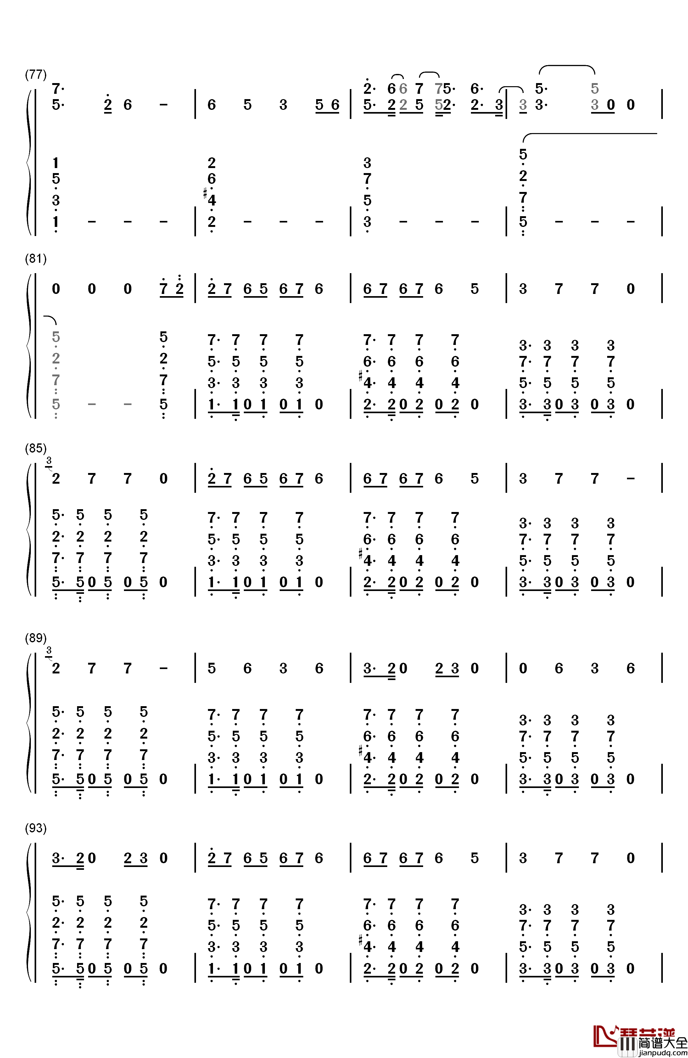 Toothbrush钢琴简谱_数字双手_DNCE