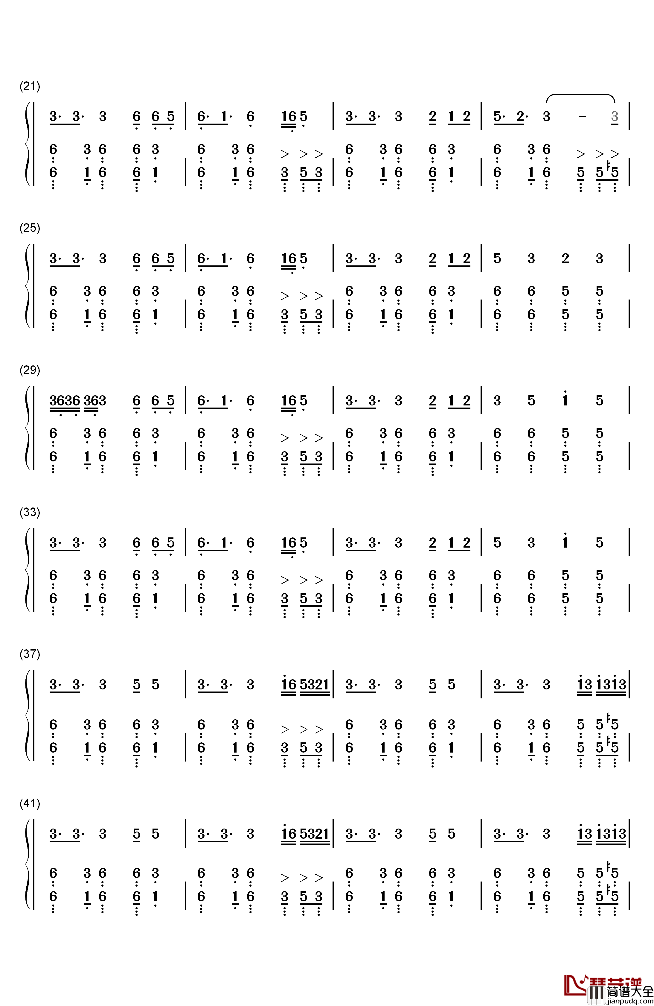 世界终结·舞厅钢琴简谱_数字双手_初音ミク__巡音ルカ