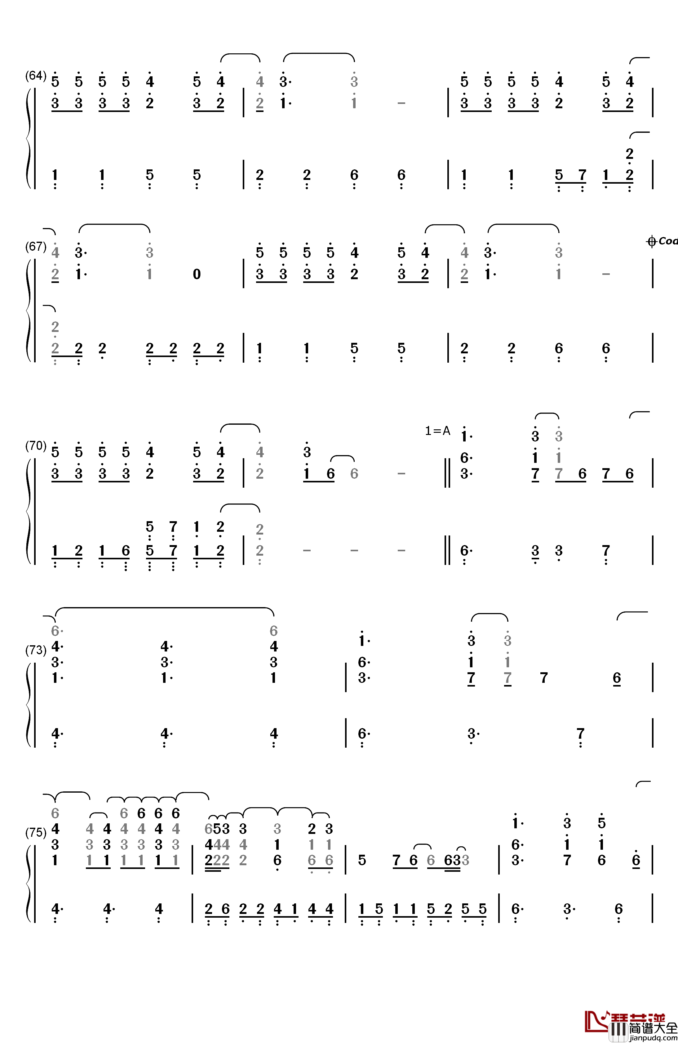 Californication钢琴简谱_数字双手_Red_Hot_Chili_Peppers