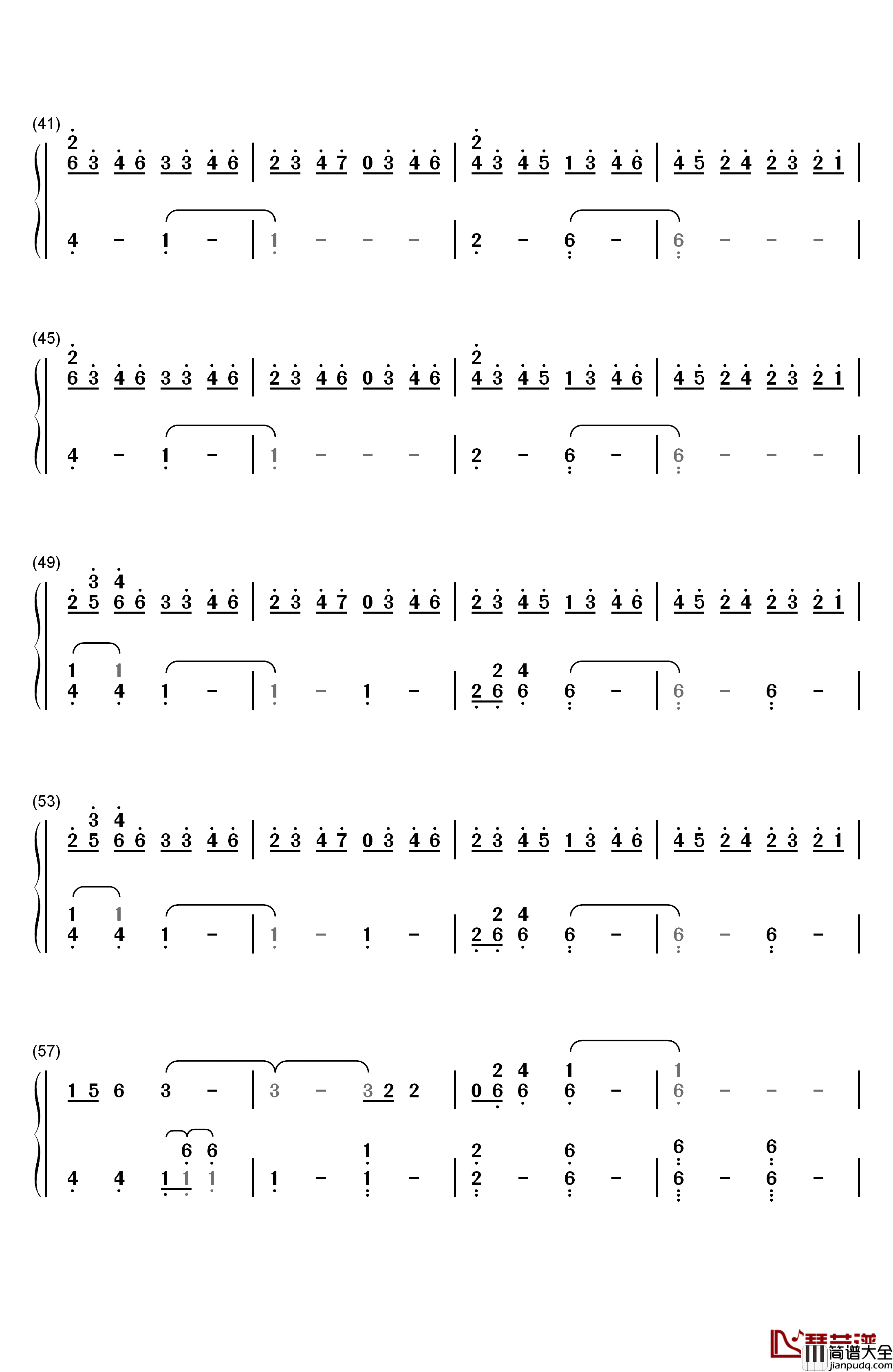 Scars钢琴简谱_数字双手_Nils_Frahm_DJ_Shadow