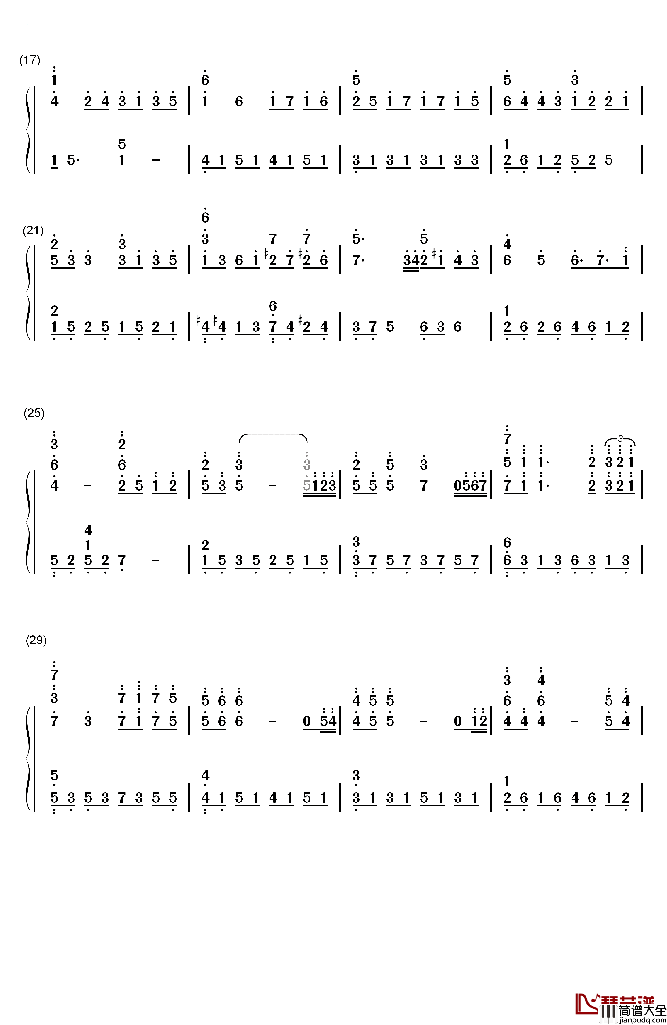 Kiss_the_Rain原版钢琴简谱_数字双手_李闰珉