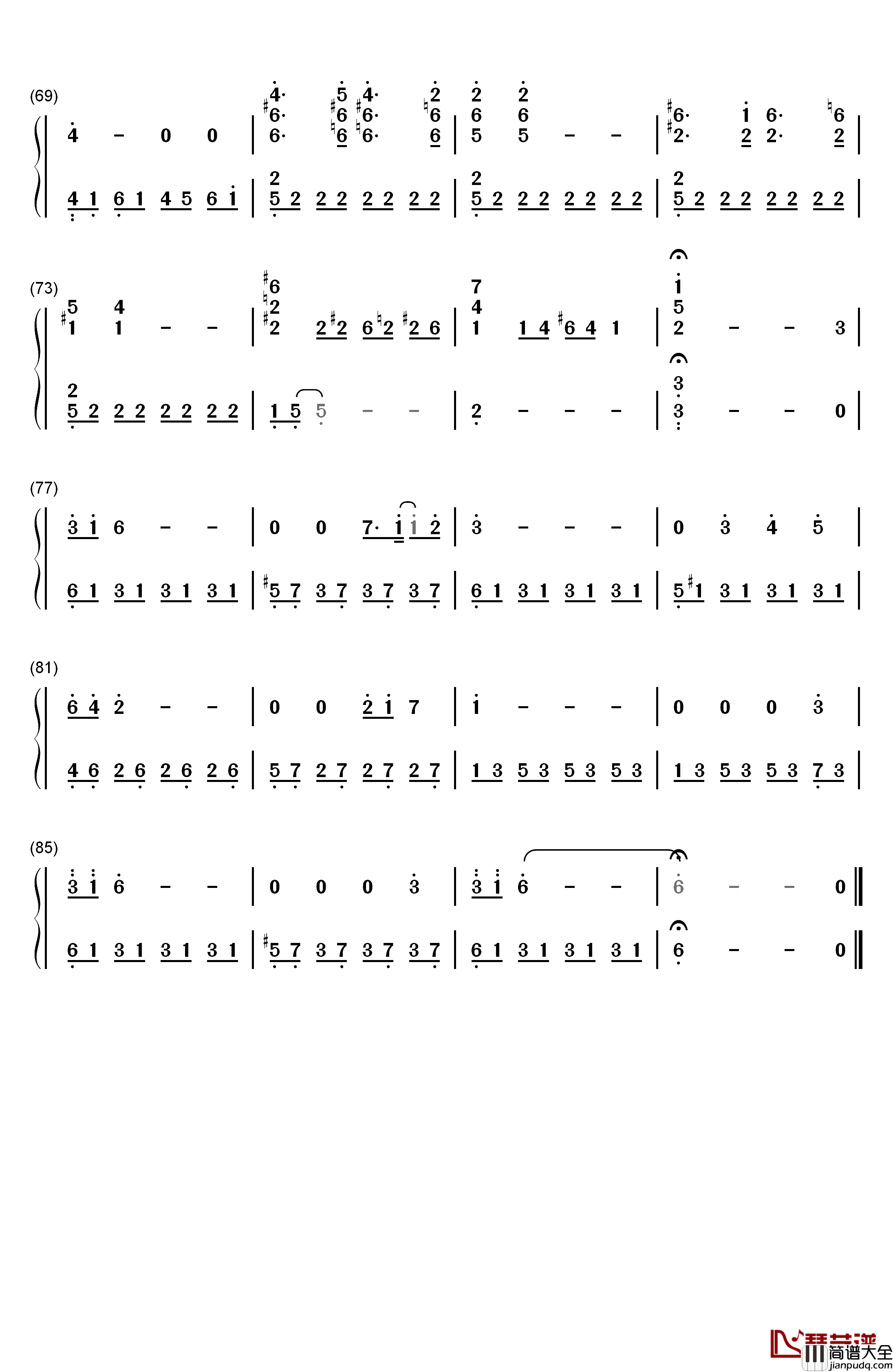 Hatsukoi钢琴简谱_数字双手_久石让