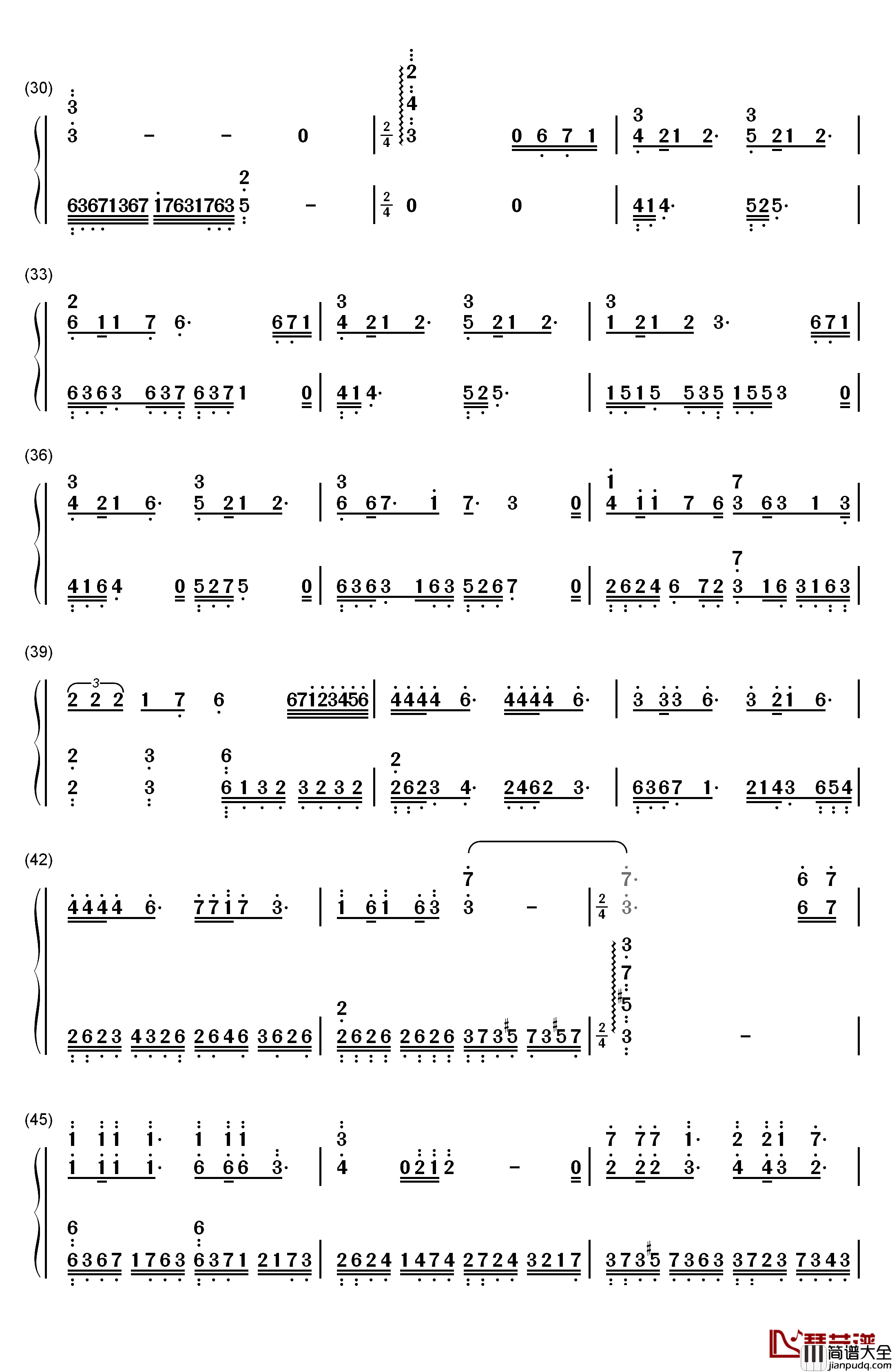 何以爱情钢琴简谱_数字双手_钟汉良