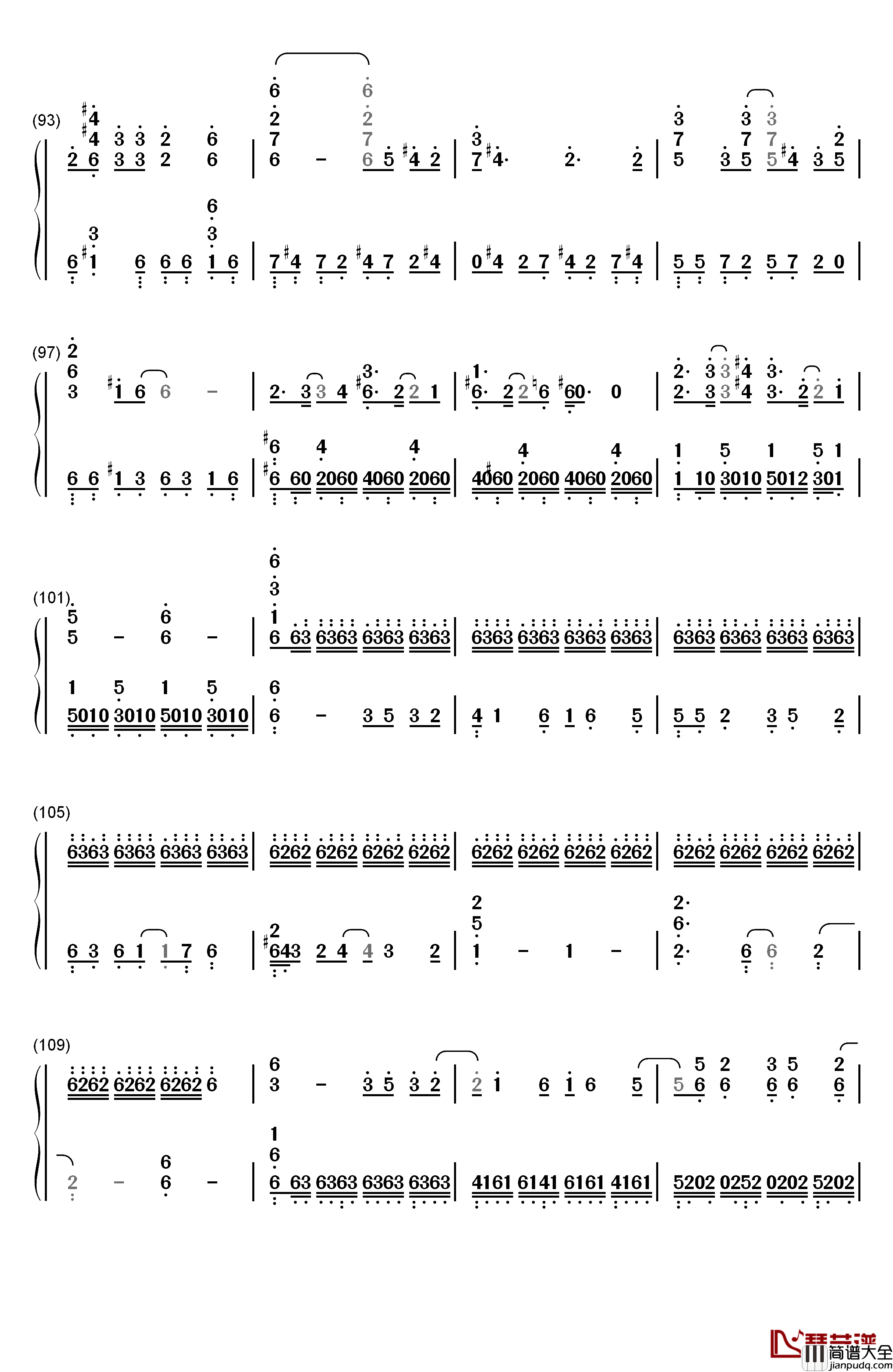 Little_Busters钢琴简谱_数字双手_Rita