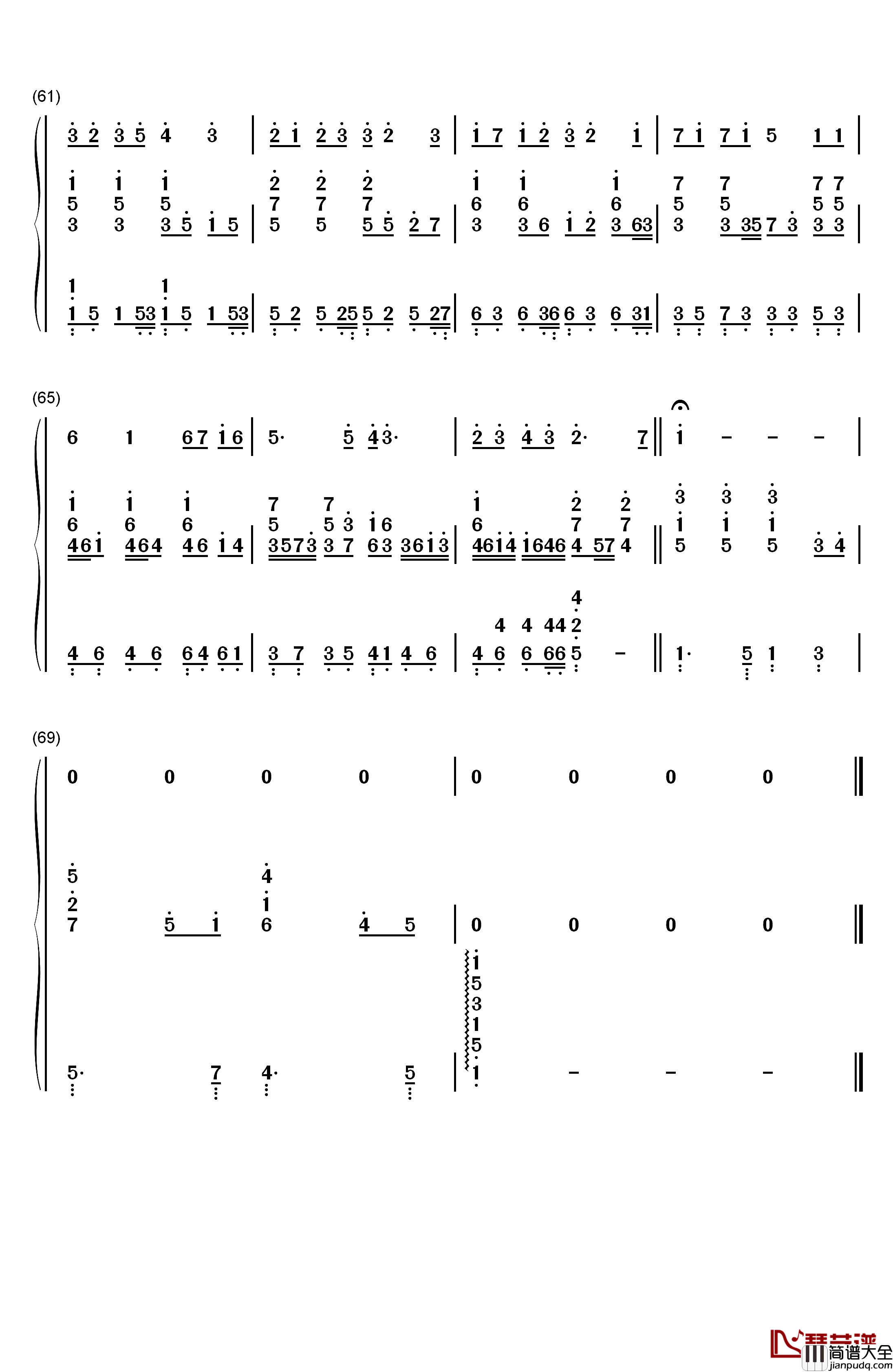 死性不改钢琴简谱_数字双手_Twins_BOY'Z