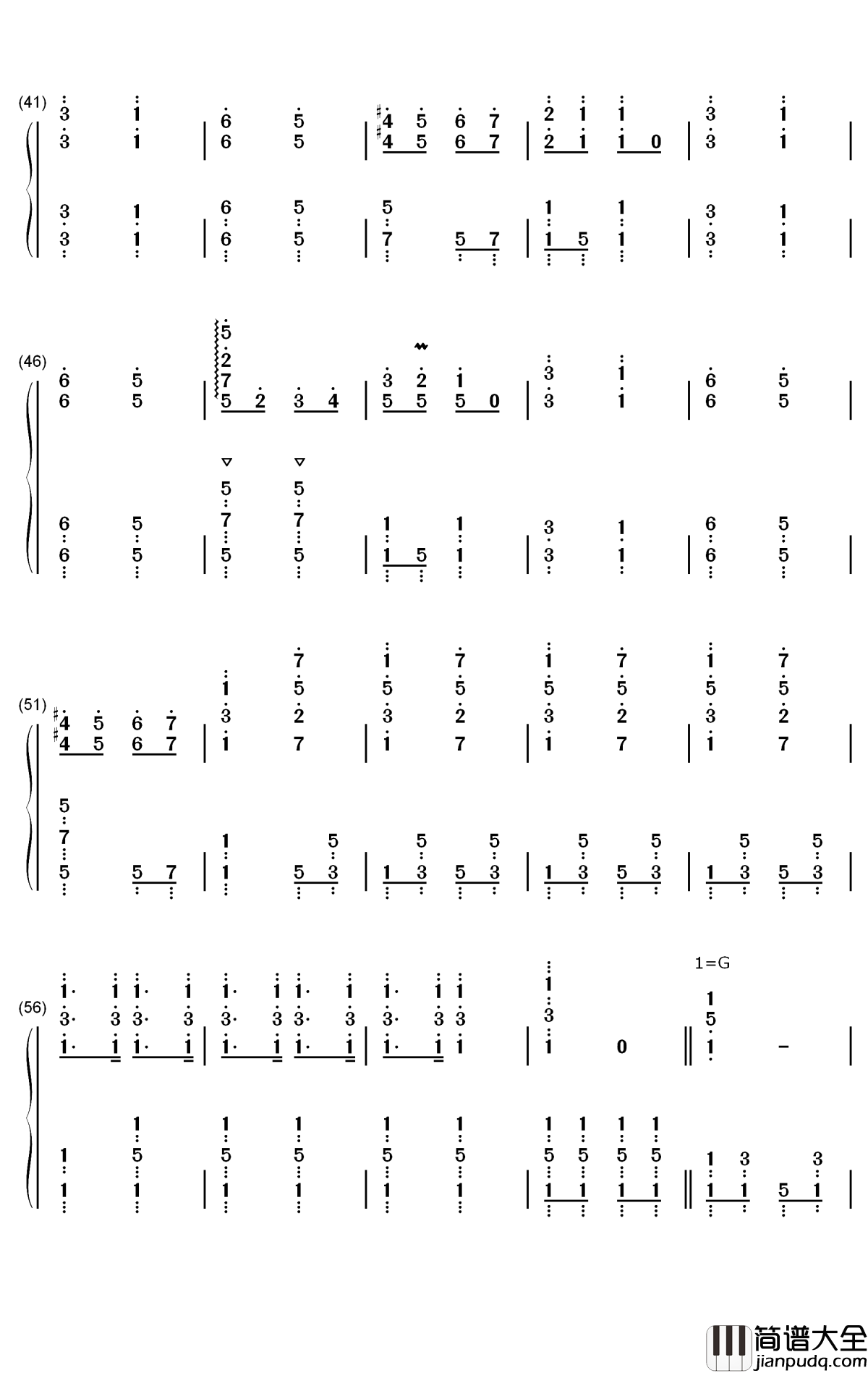 康康舞曲钢琴简谱_数字双手_雅克·奥芬巴赫