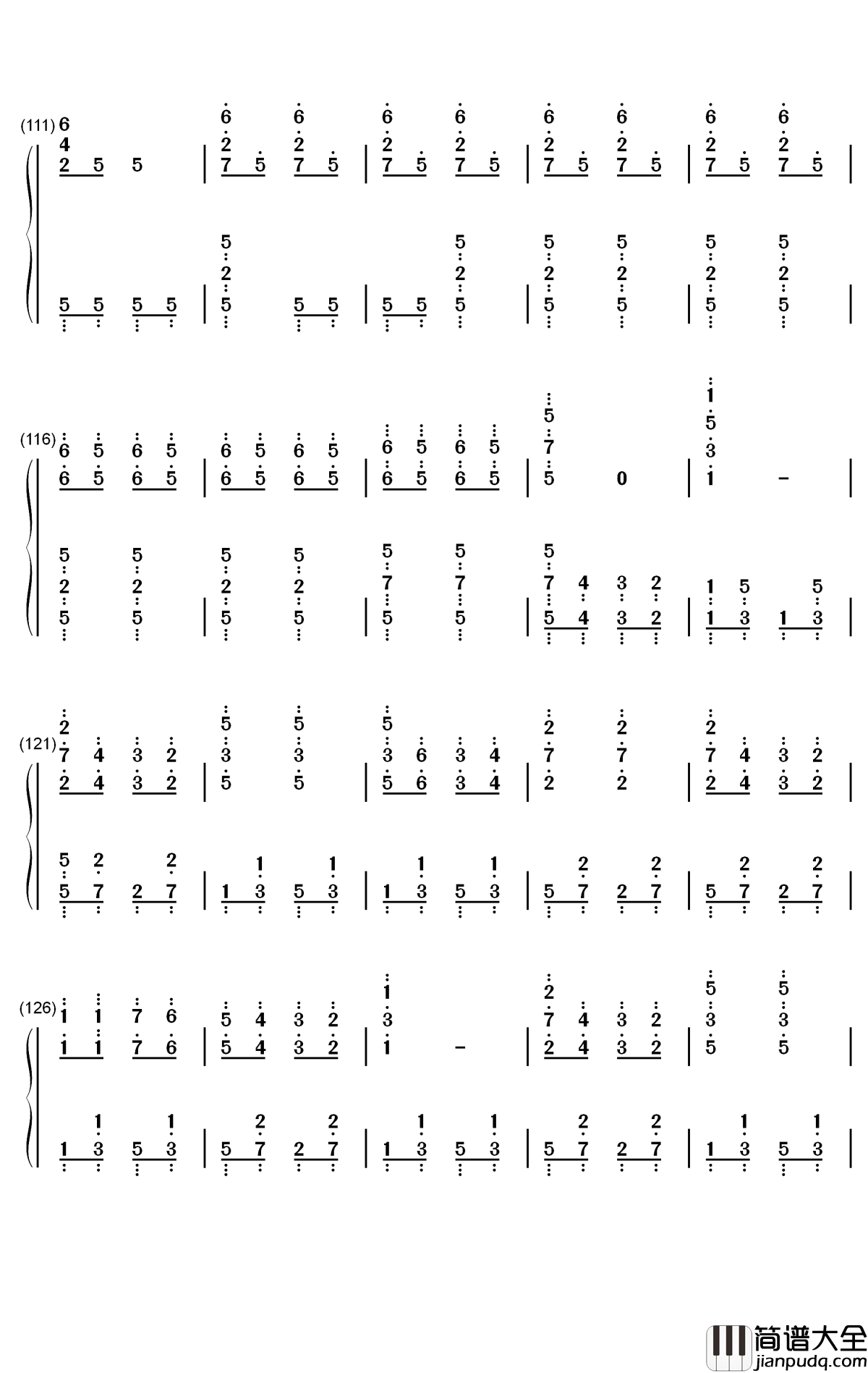 康康舞曲钢琴简谱_数字双手_雅克·奥芬巴赫