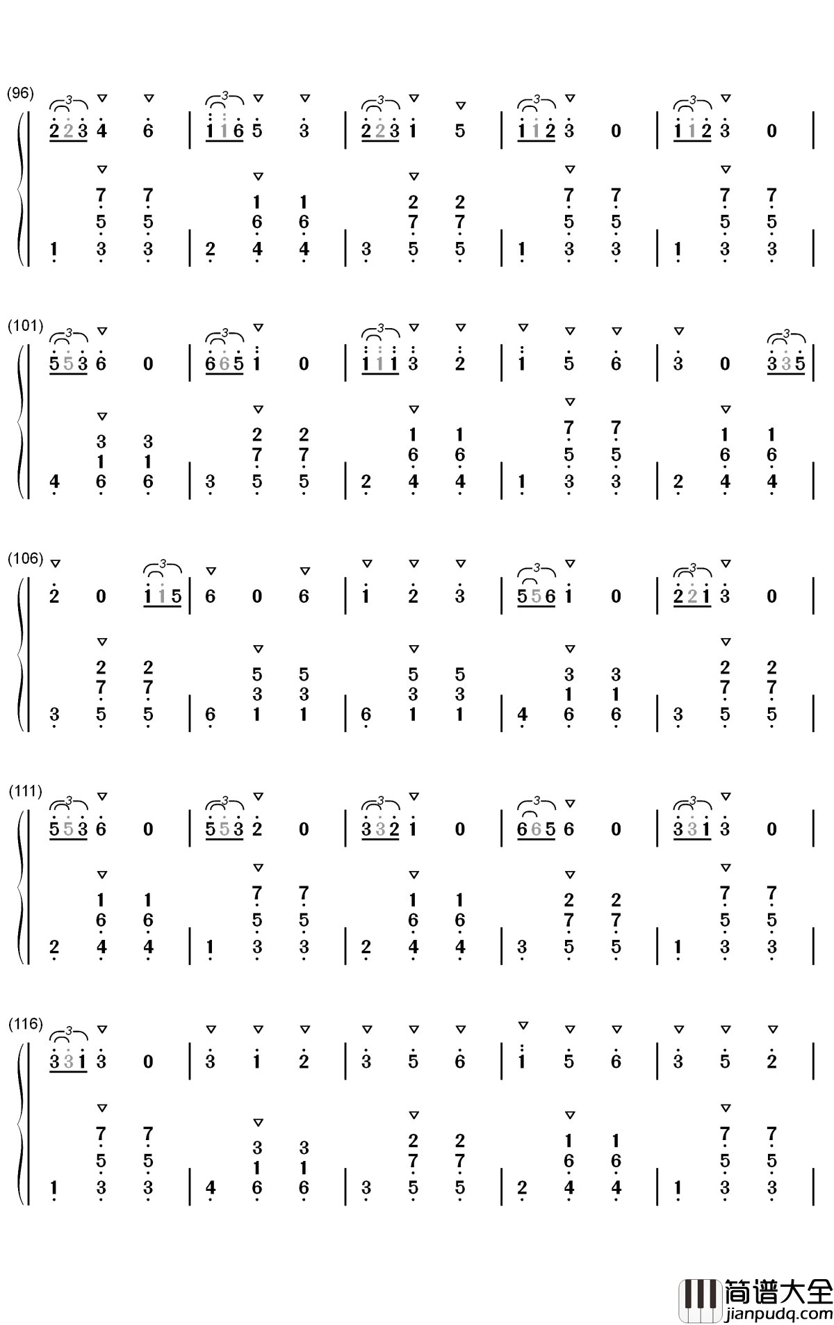 御宅访问钢琴简谱_数字双手_RADWIMPS