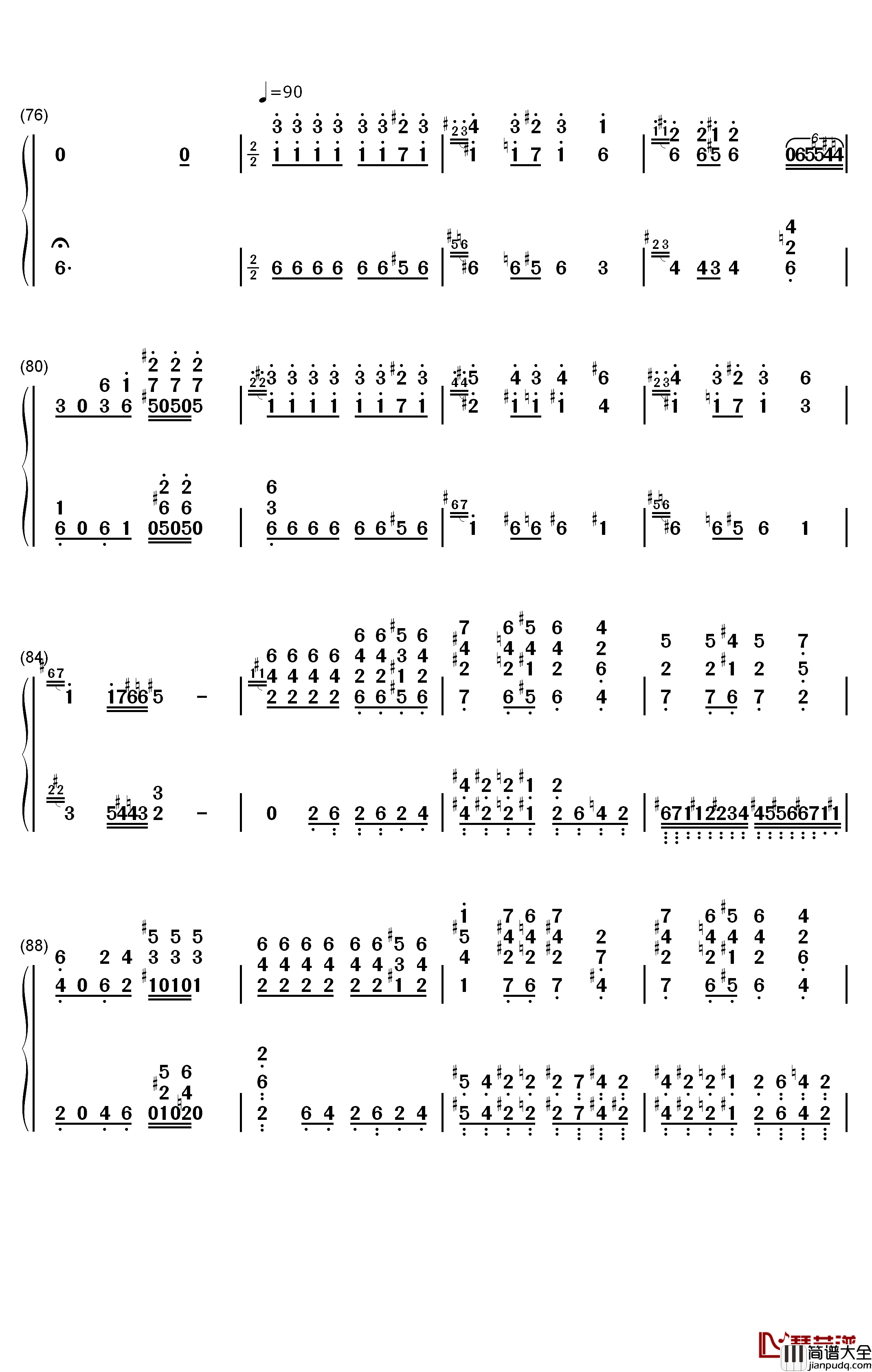 Hedwigs_Theme完整版钢琴简谱_数字双手_John_Williams