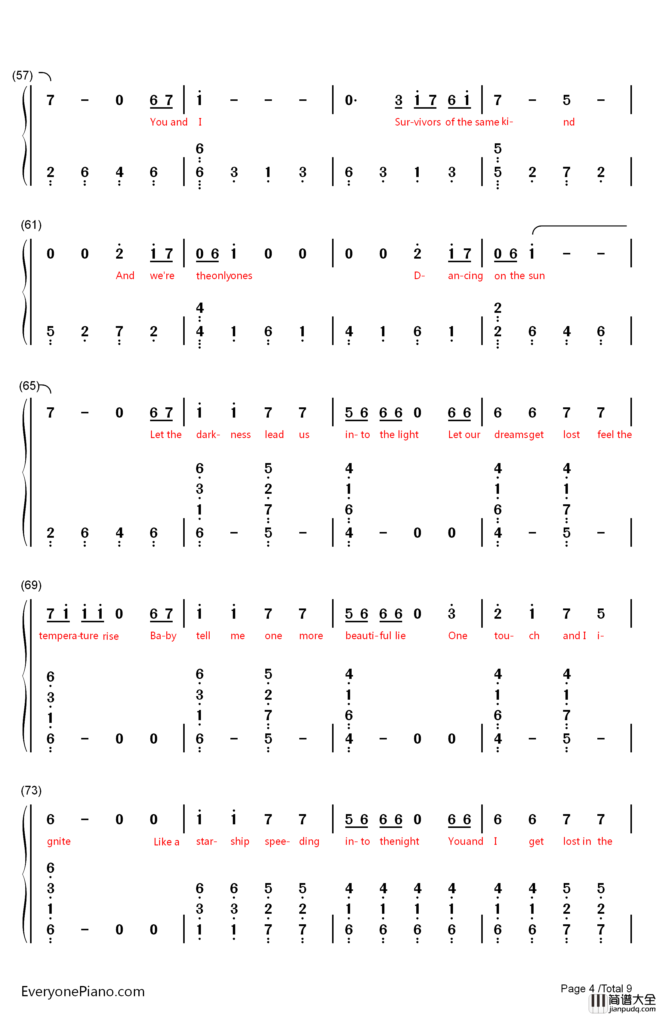 Ignite钢琴简谱_数字双手_Alan_Walker