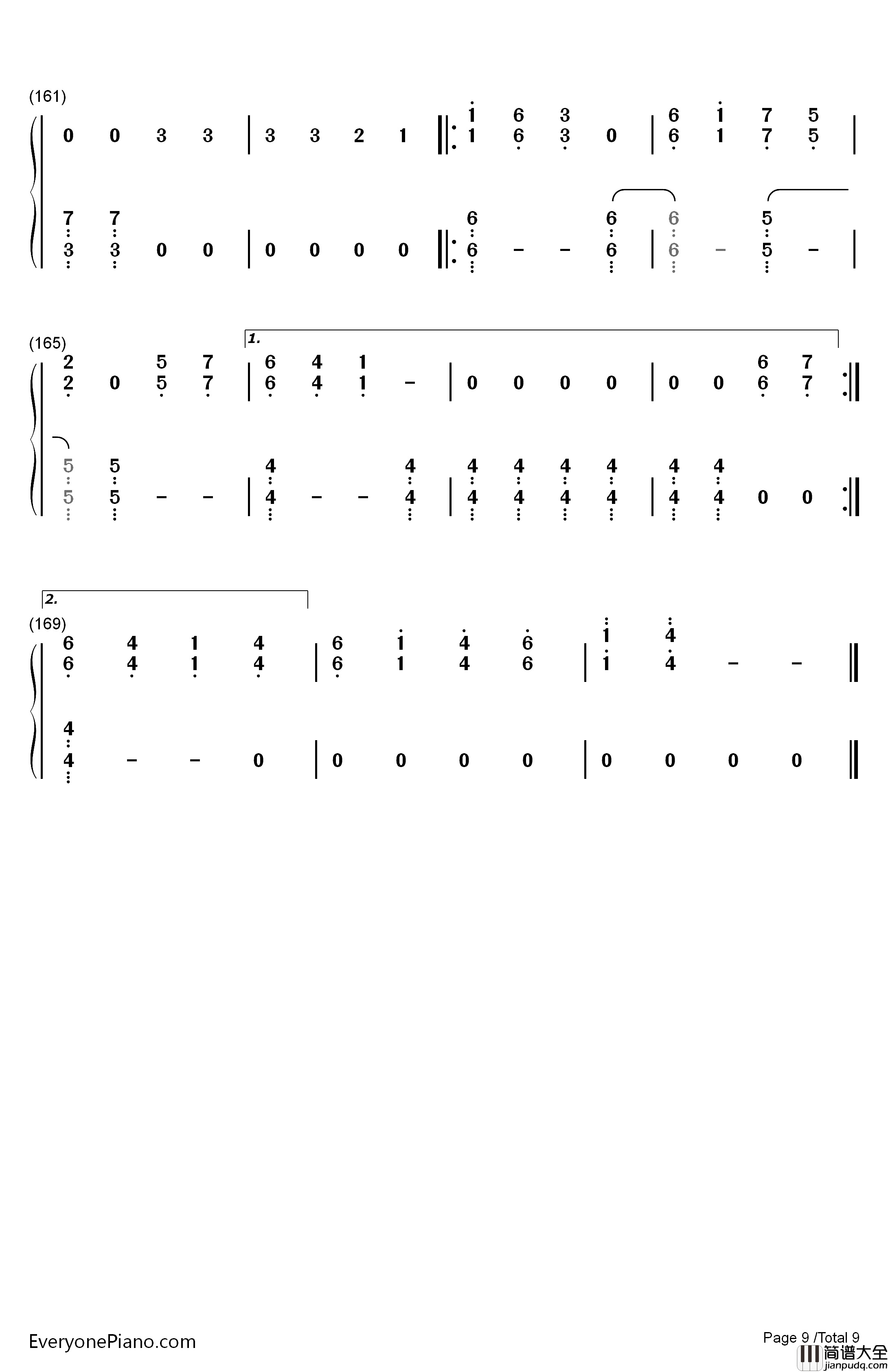 Dangerously钢琴简谱_数字双手_Charlie_Puth