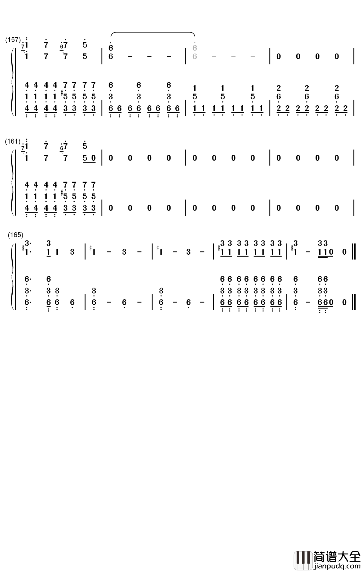 荒野魂斗罗钢琴简谱_数字双手_华晨宇