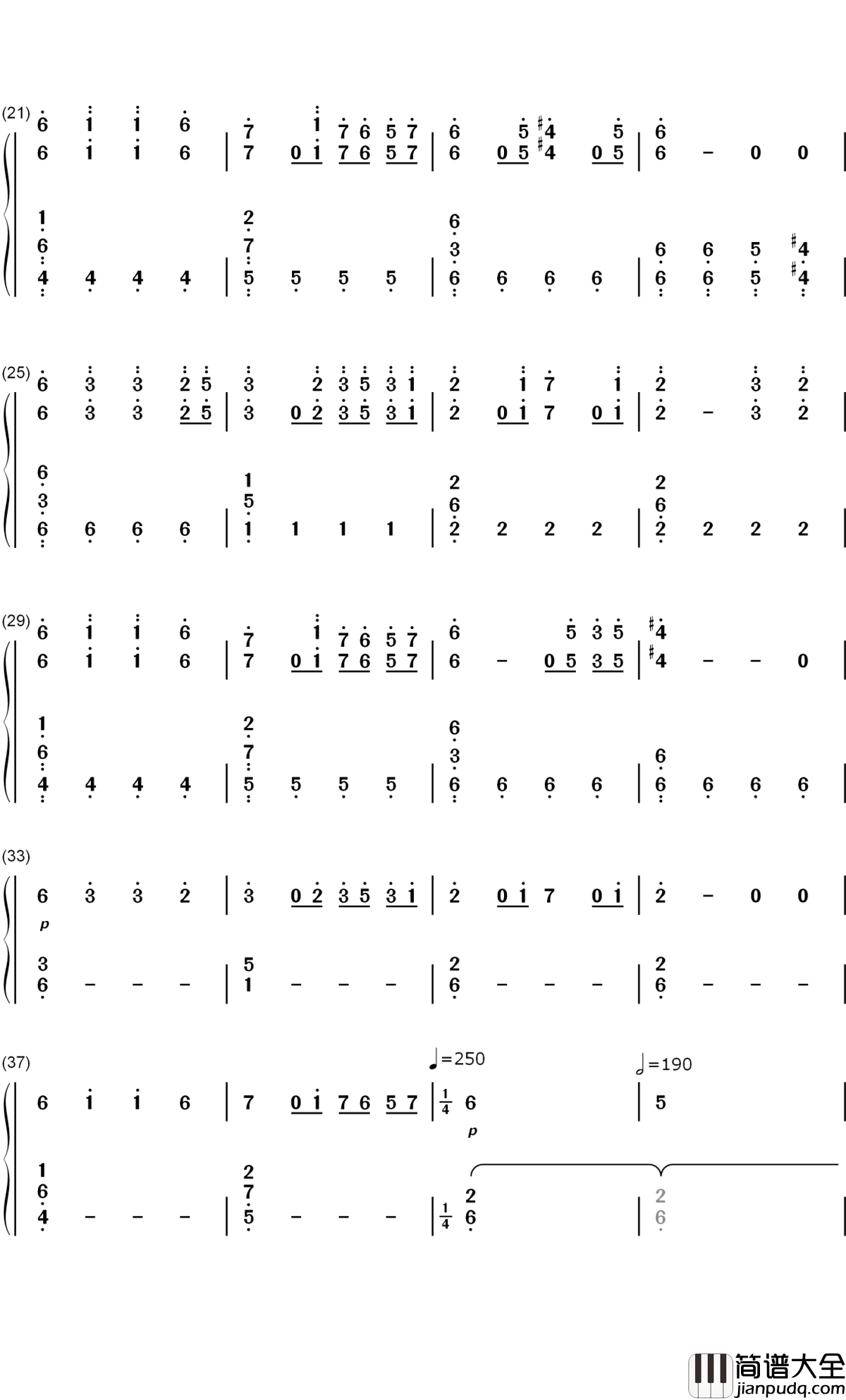 The_Piano改编版钢琴简谱_数字双手_猎豹移动公司