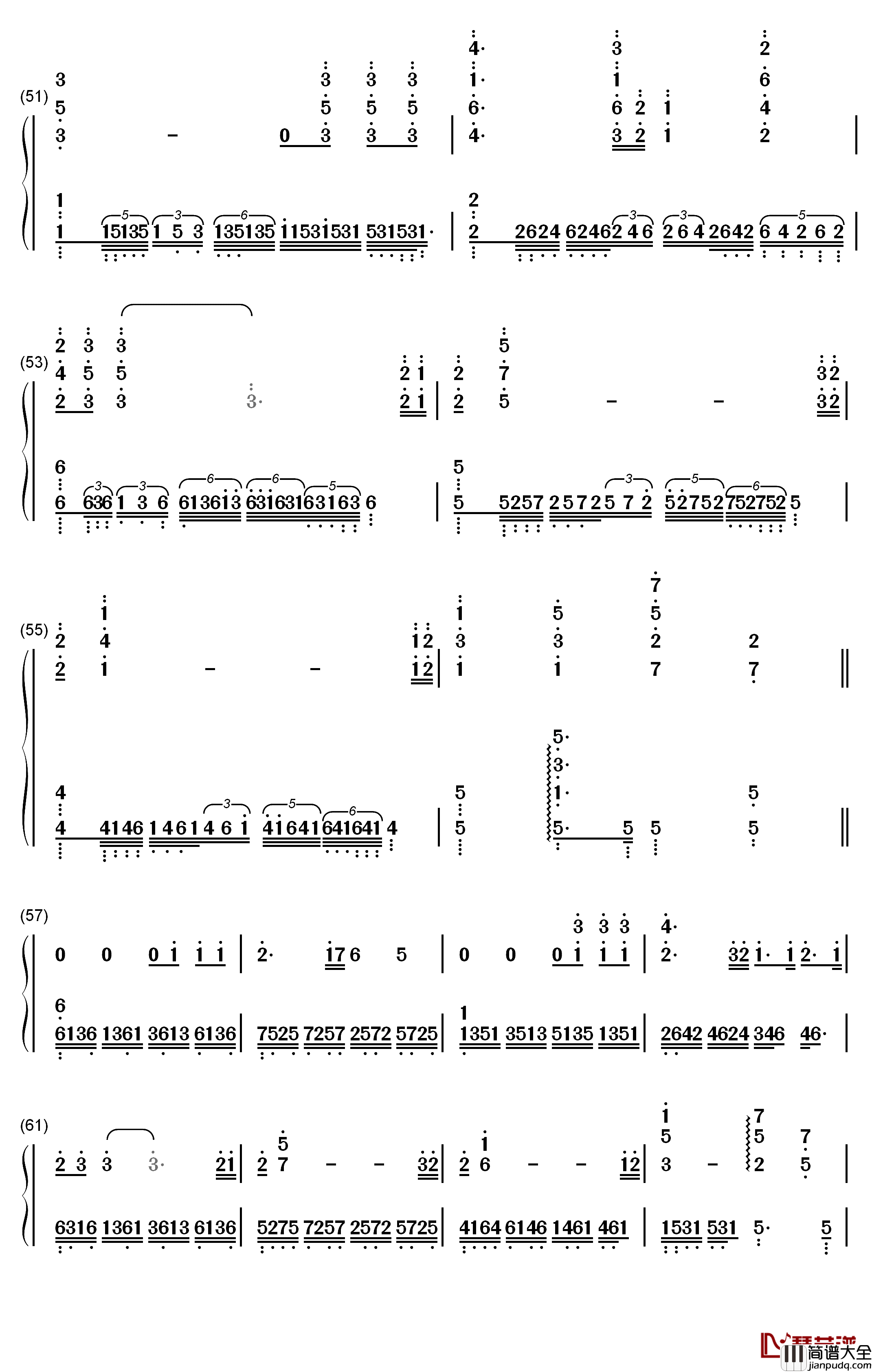 Hanezeve_Caradhina钢琴简谱_数字双手_Kevin_Penkin