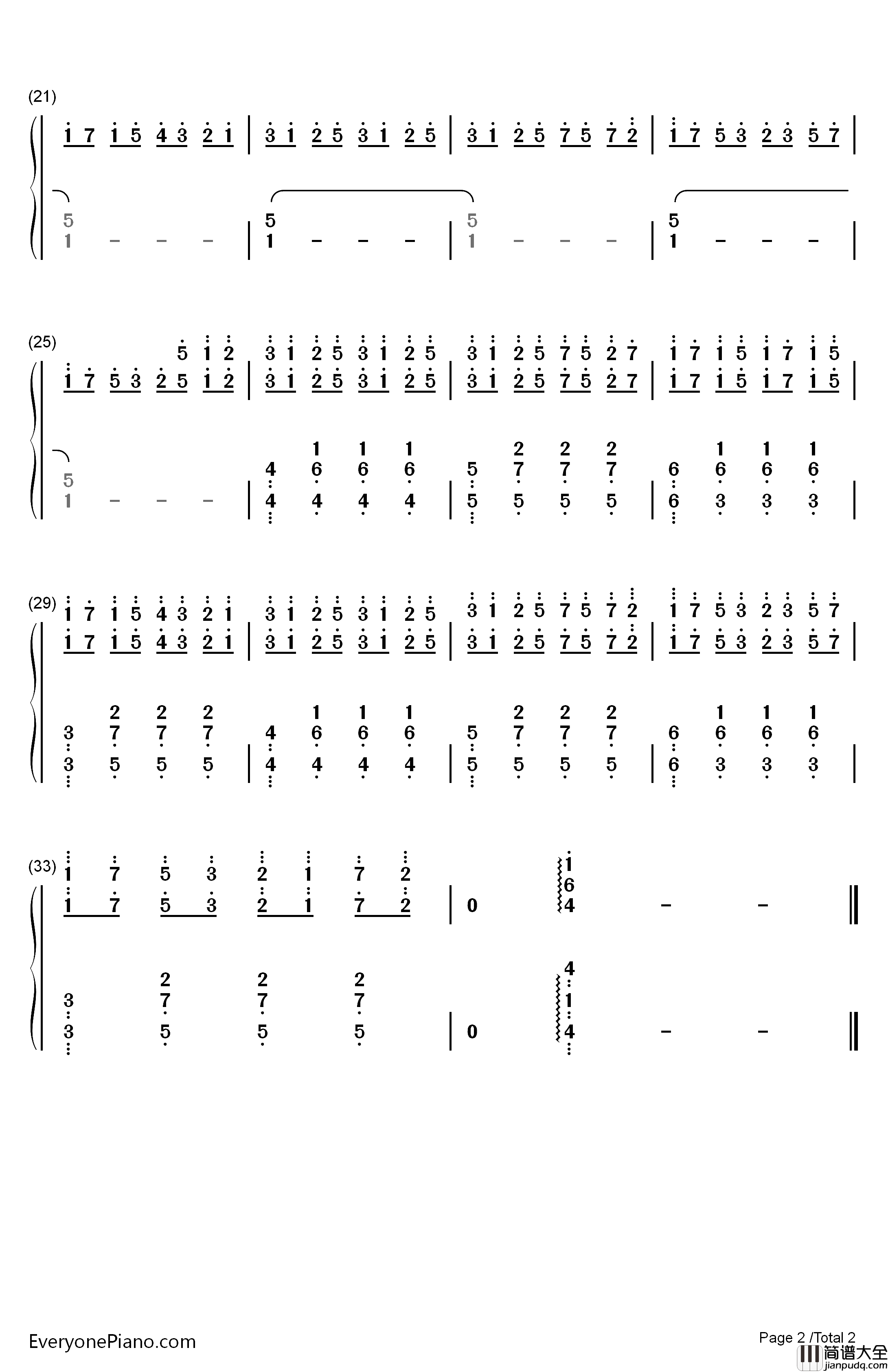 セツナツ钢琴简谱_数字双手_大隅知宇_信澤宣明