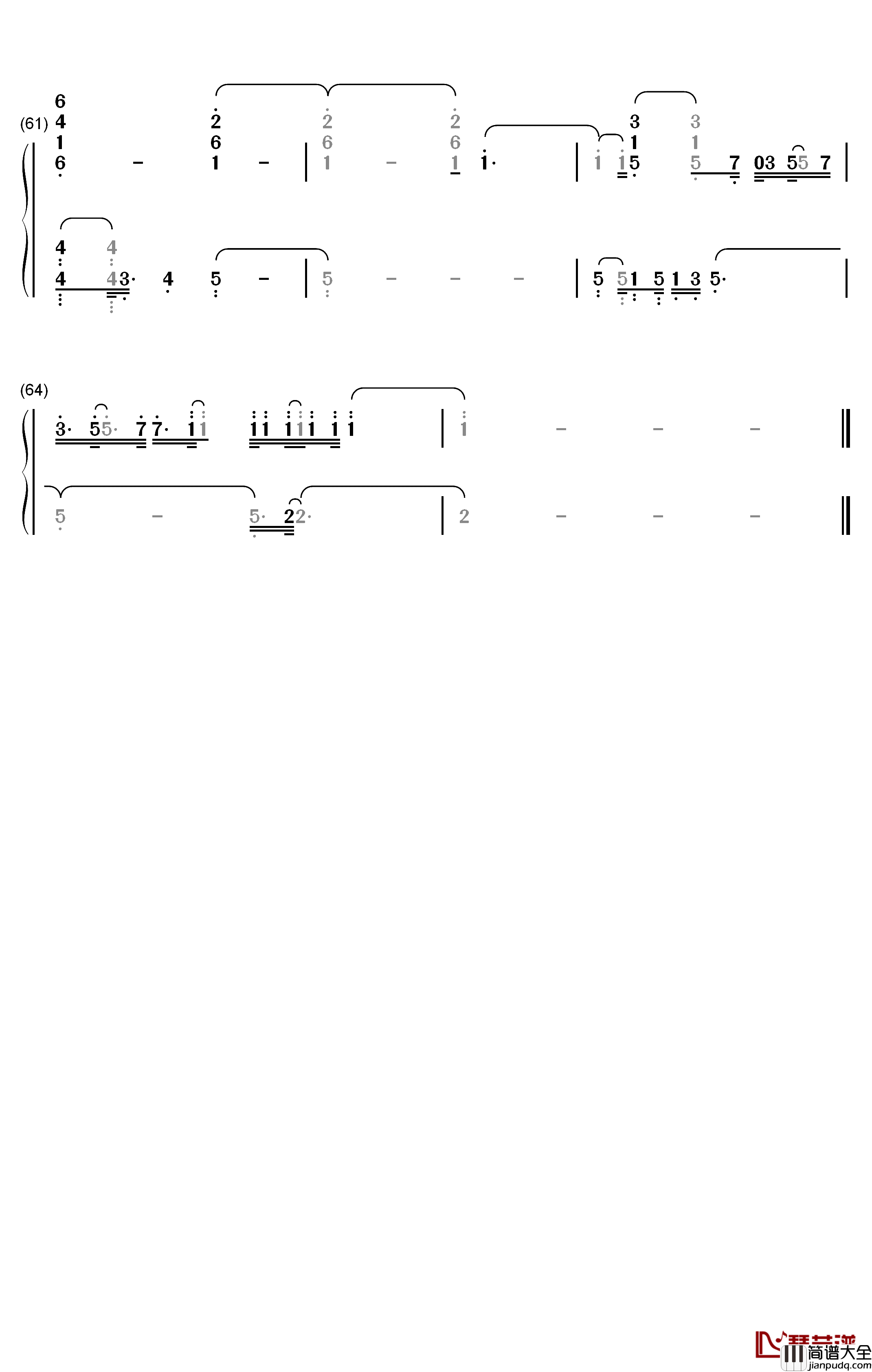 I_LUV_U钢琴简谱_数字双手_刘宪华