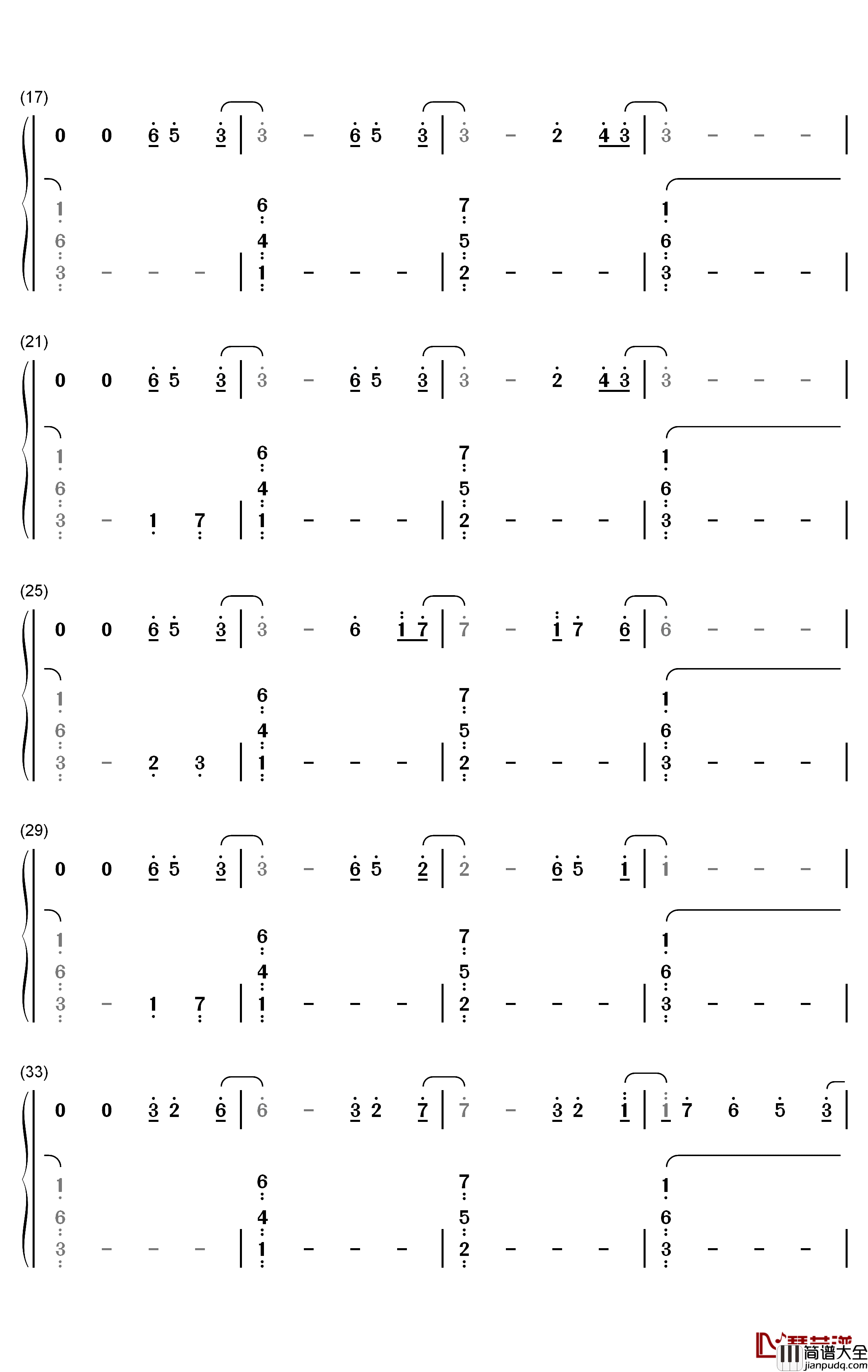 Asphyxia钢琴简谱_数字双手_逆时针向