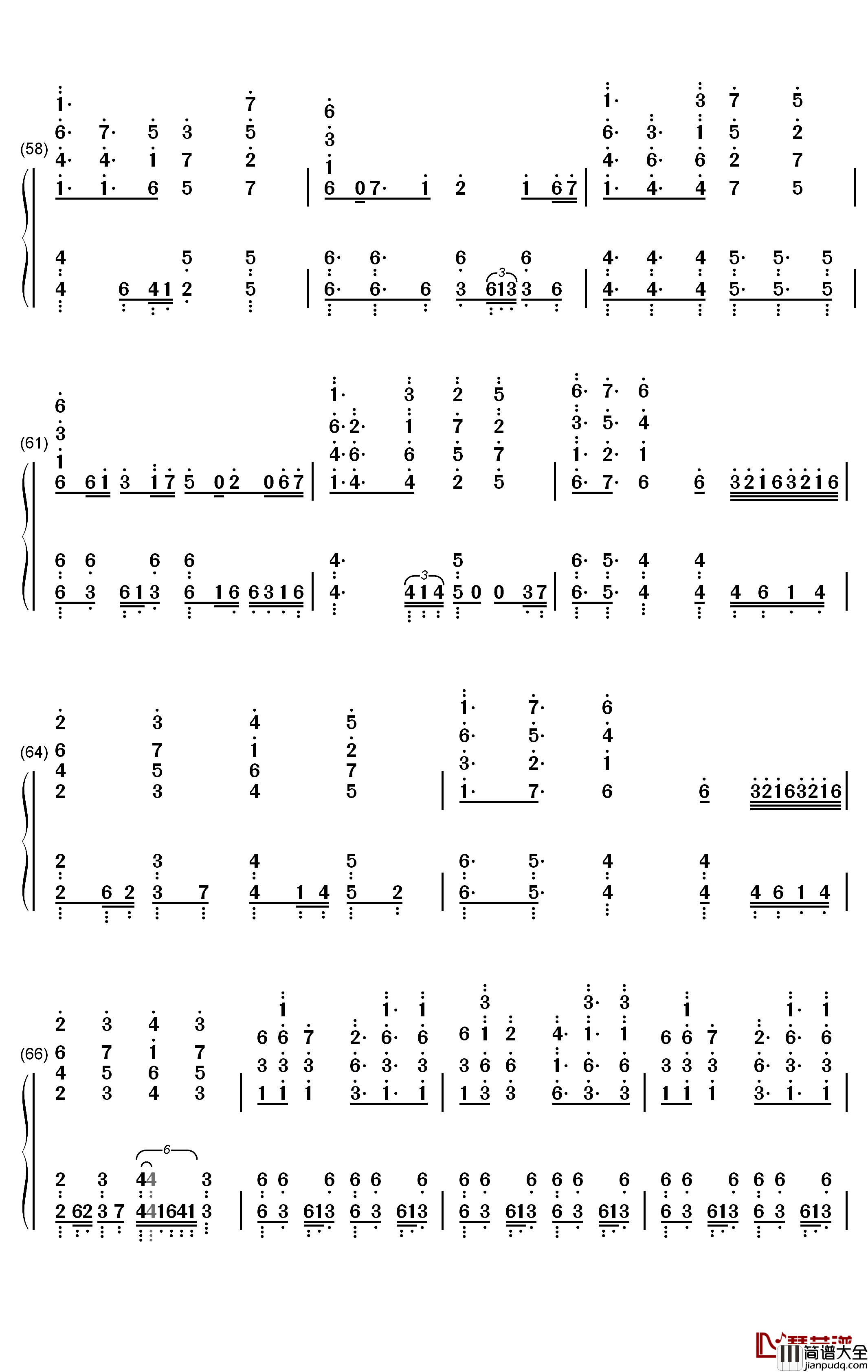 FIRE_BIRD钢琴简谱_数字双手_Roselia