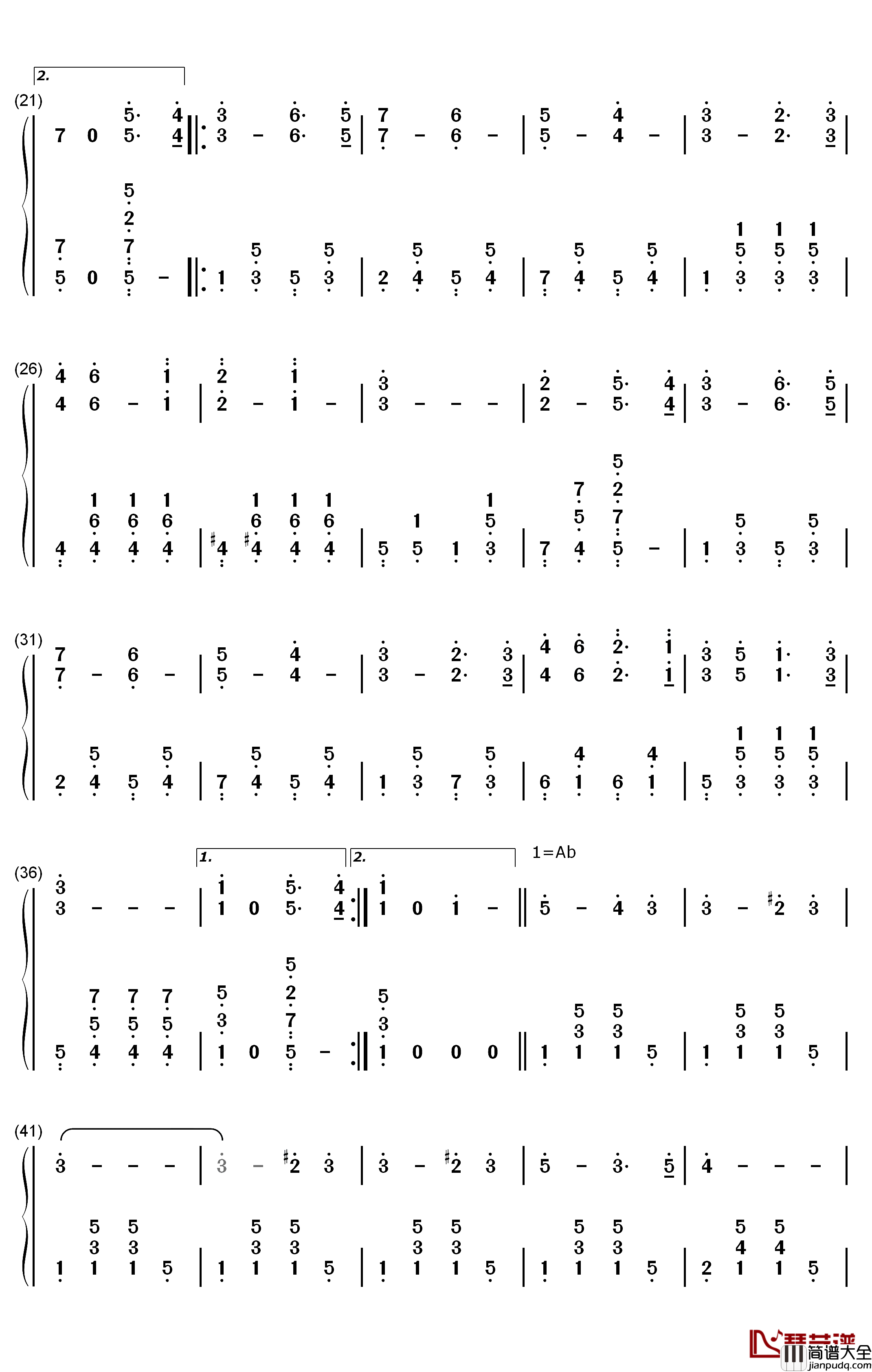 The_Stars_and_Stripes_Forever钢琴简谱_数字双手_John_Philip_Sousa