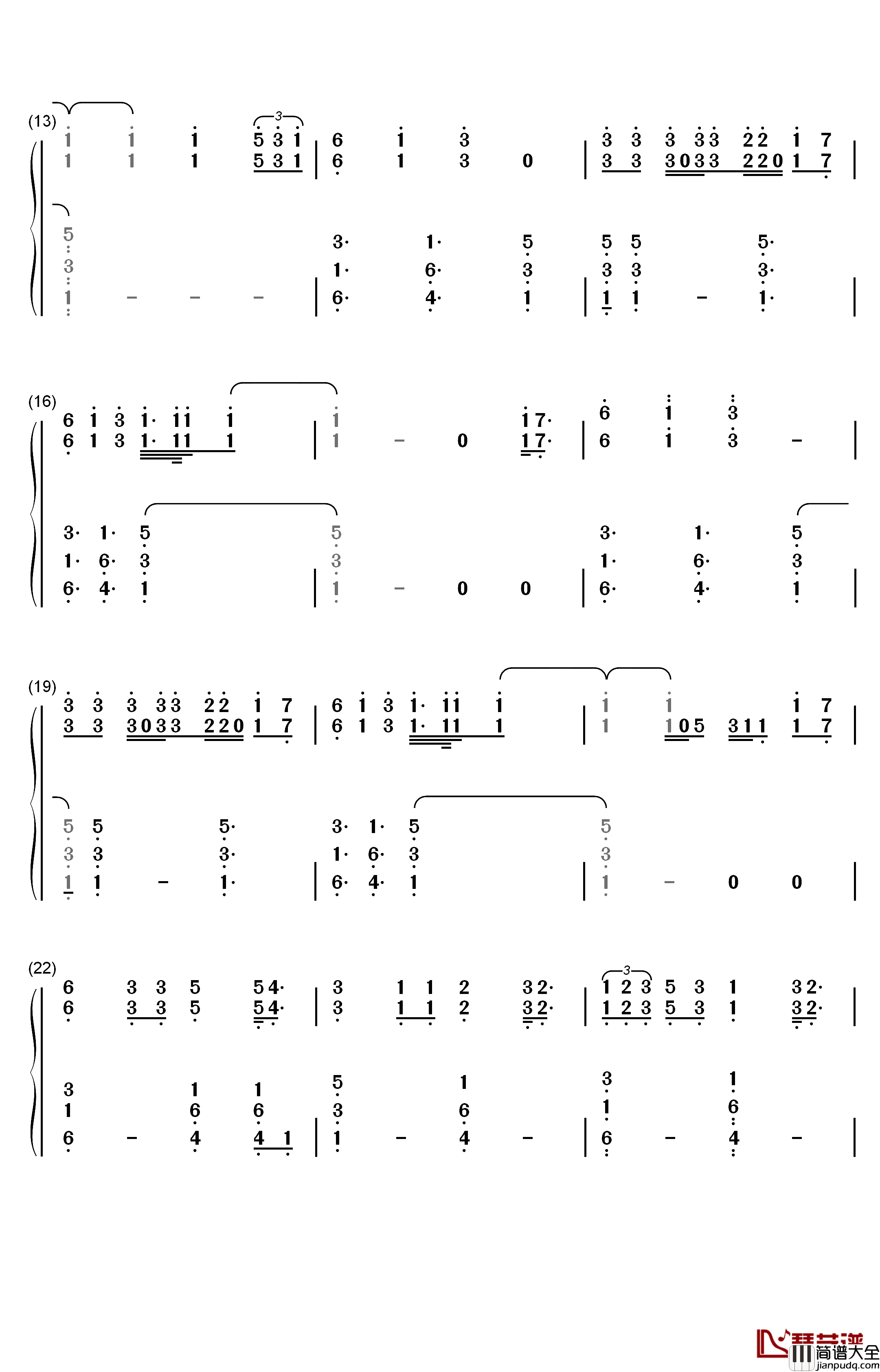 Takeaway钢琴简谱_数字双手_The_Chainsmokers_Illenium_Lennon_Stella