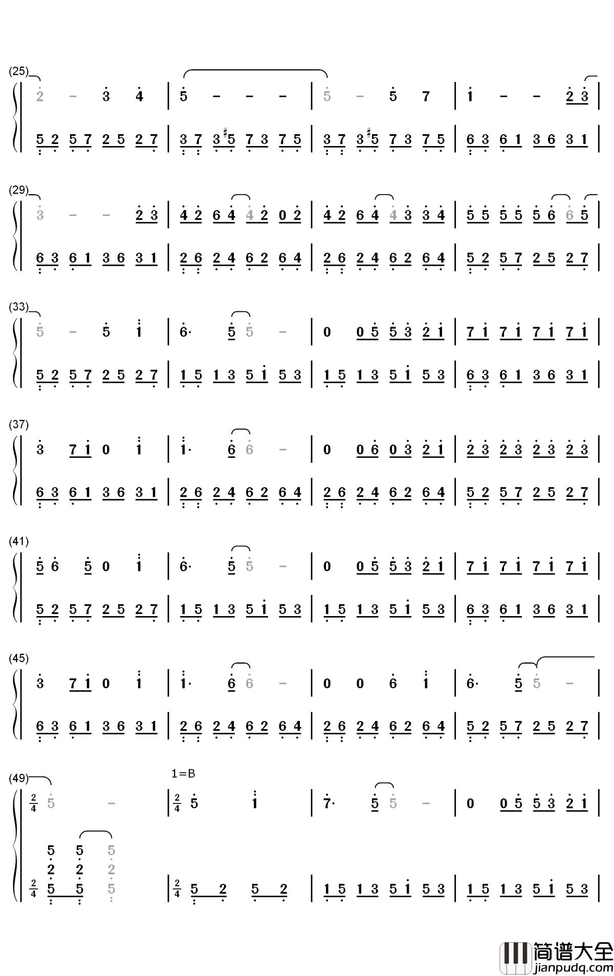 夏洛特烦恼钢琴简谱_数字双手_金志文