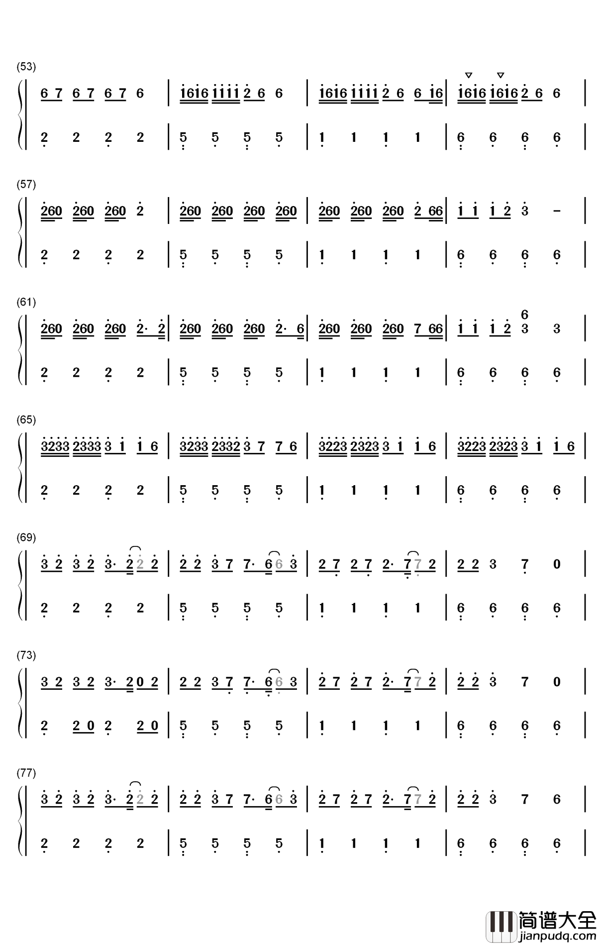 Say_So钢琴简谱_数字双手_Doja_Cat