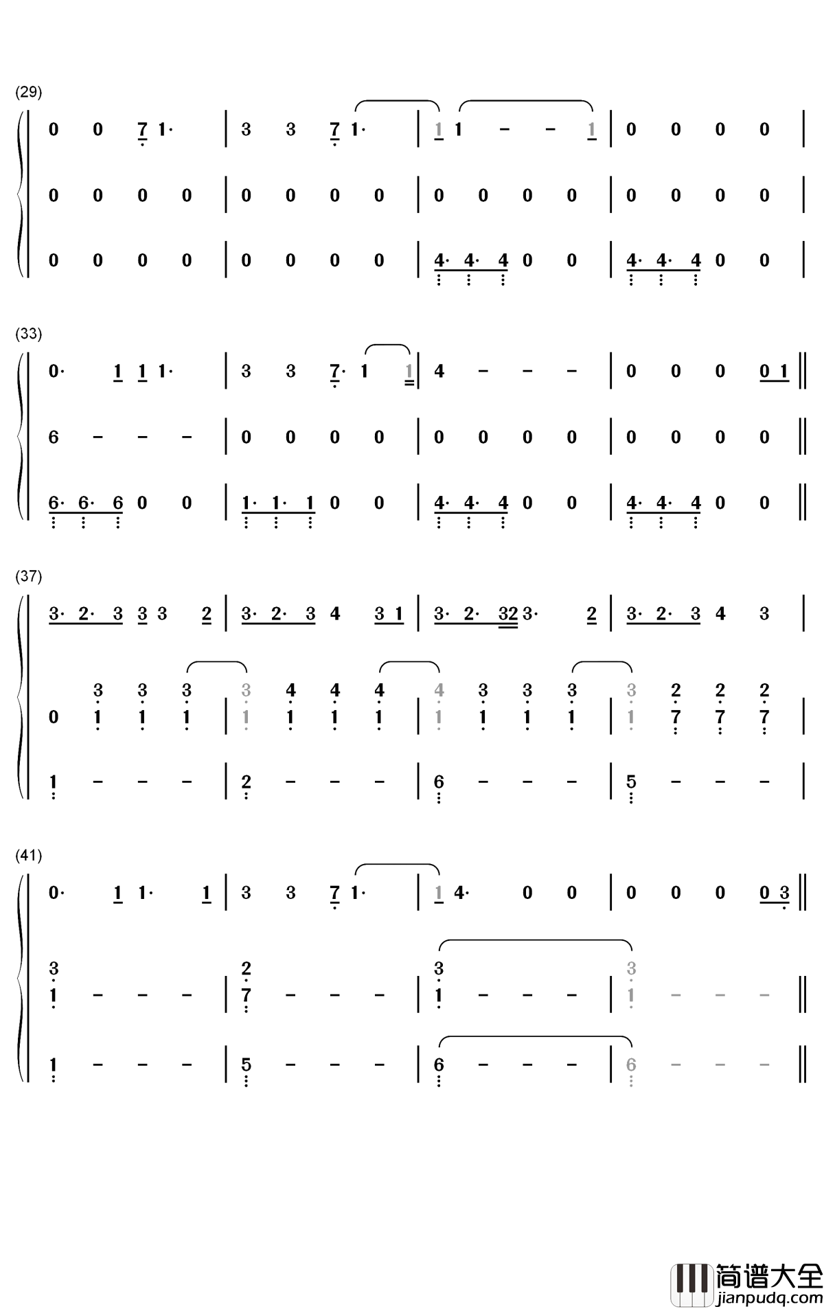 Alcohol_You钢琴简谱_数字双手_Roxen