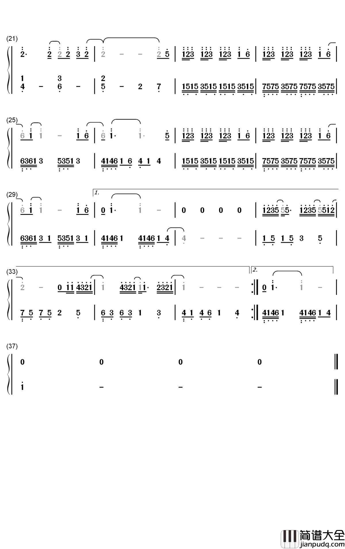 小时候的我们钢琴简谱_周兴哲歌曲_数字双手曲谱