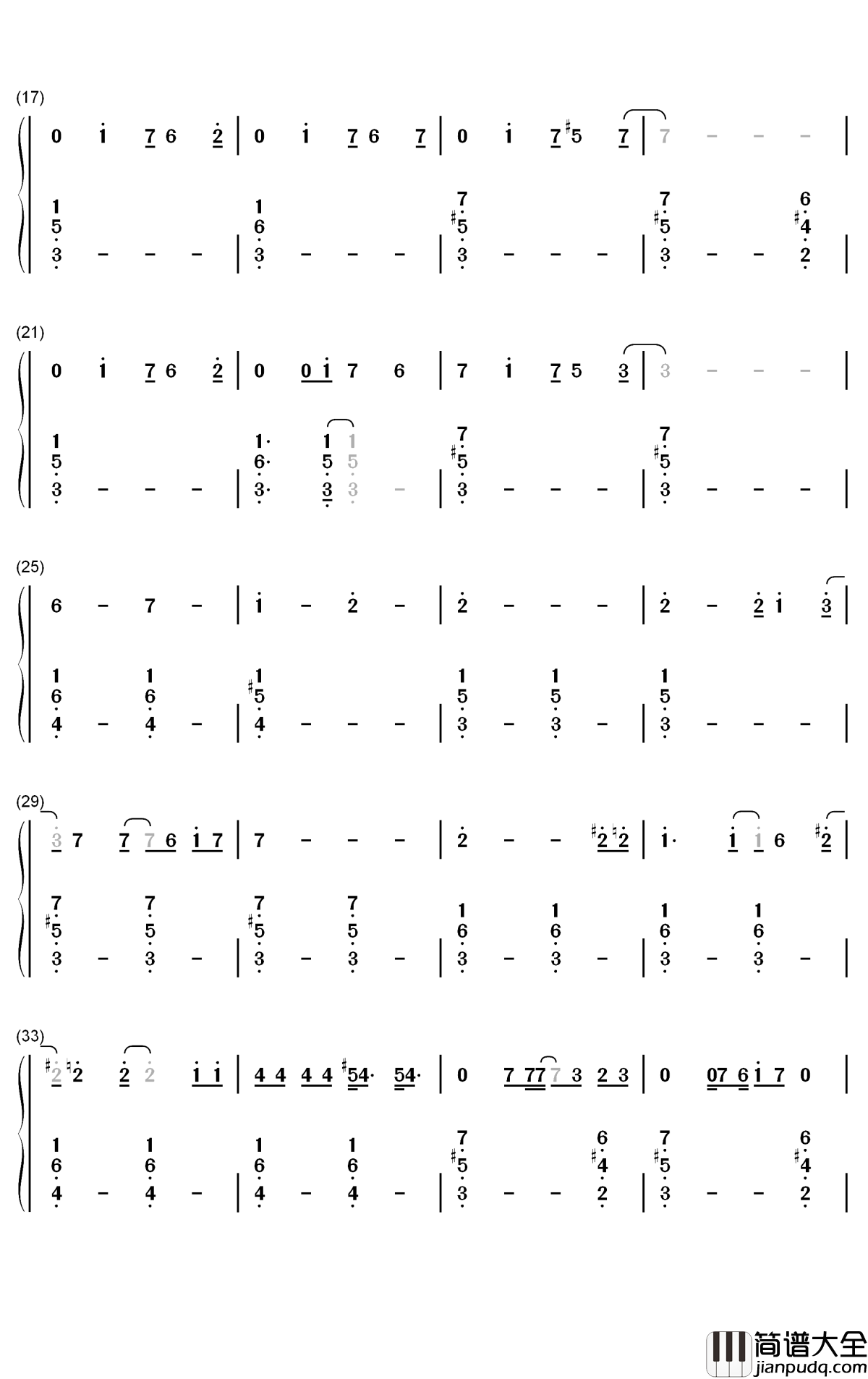 The_Game_Is_Over钢琴简谱_数字双手_Evanescence