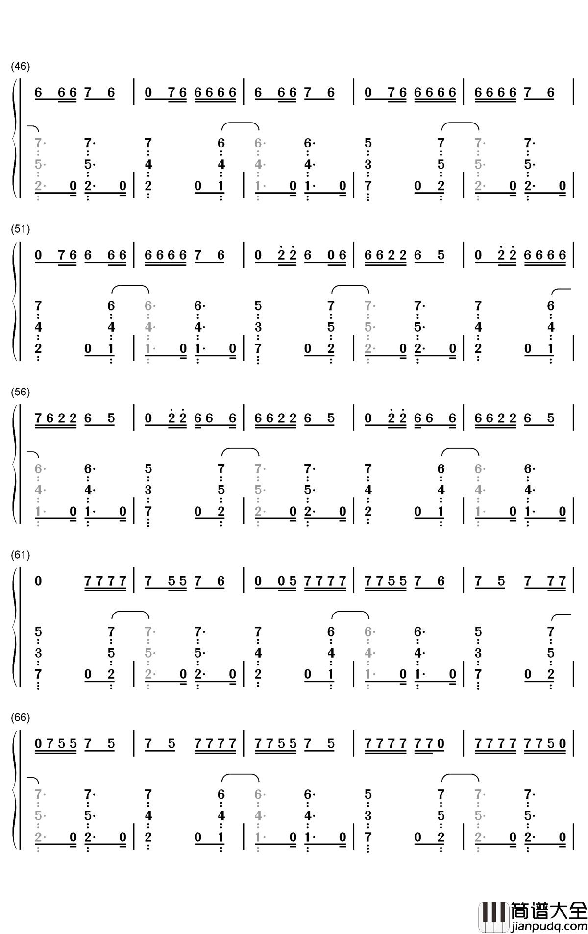 Noticed钢琴简谱_数字双手_Lil_Mosey