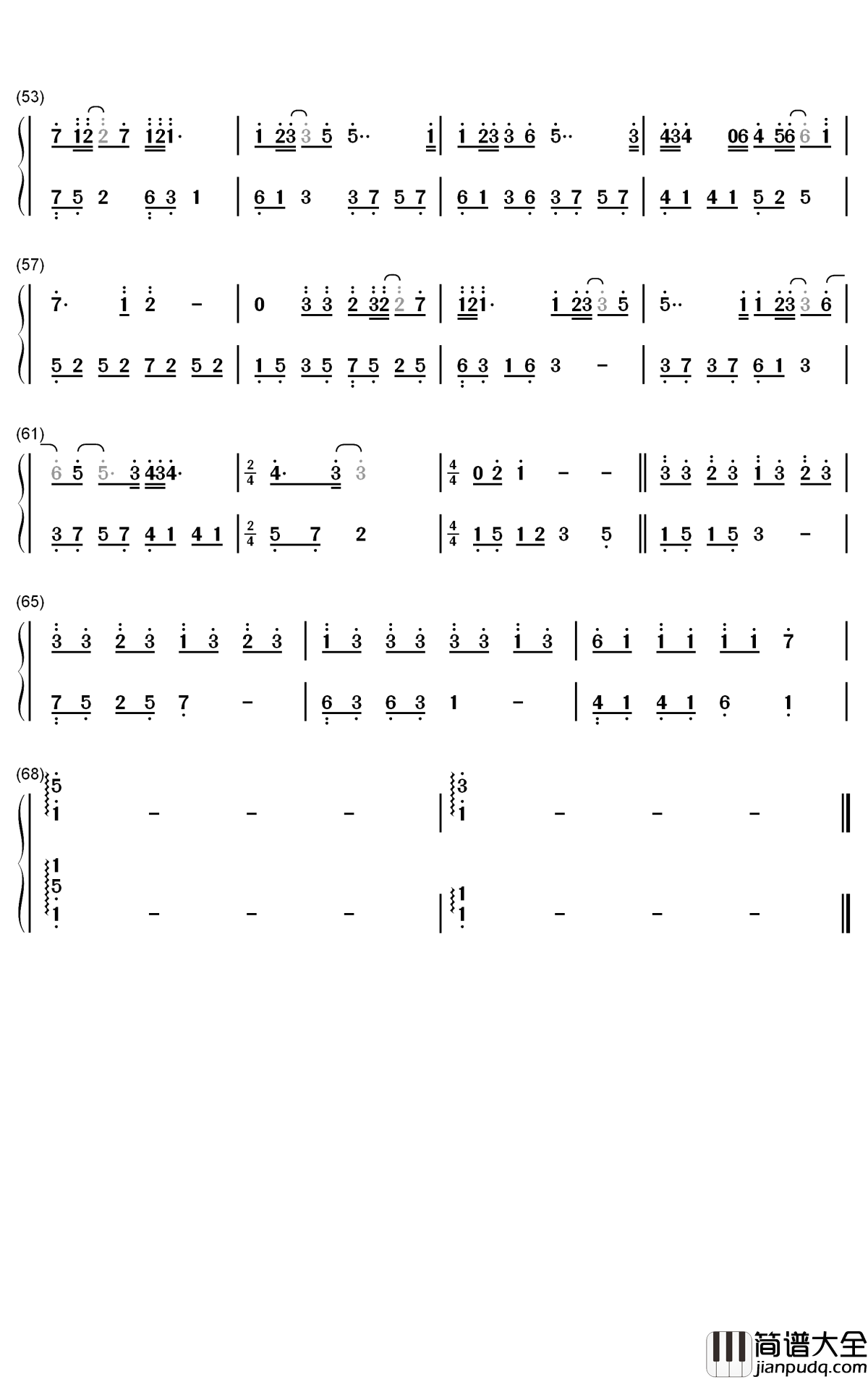 年少的歌钢琴简谱_数字双手_任然