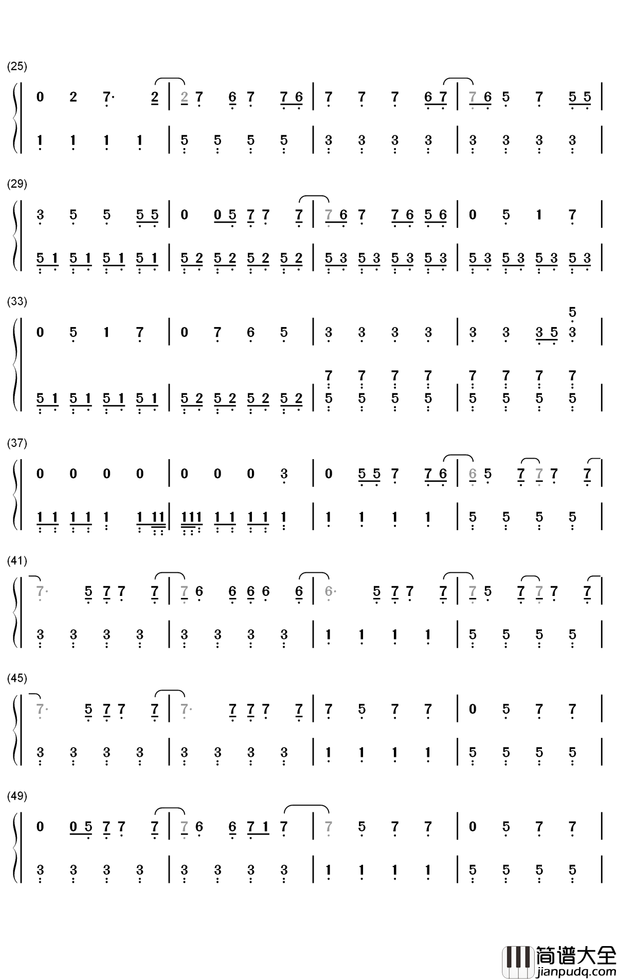 Bloody_Valentine钢琴简谱_数字双手_Machine_Gun_Kelly