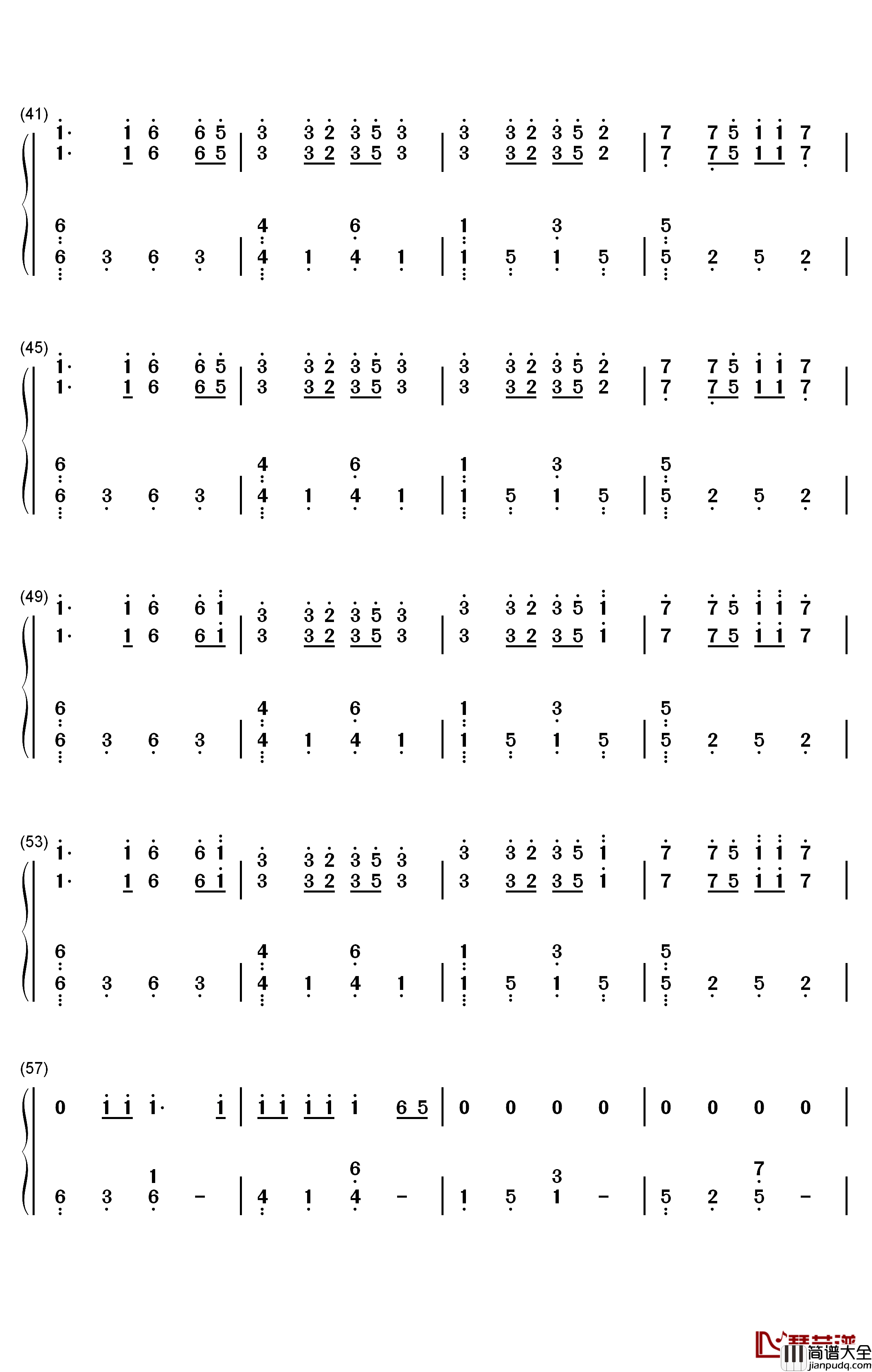 Die_Hard钢琴简谱_数字双手_Refeci_Emelie_Cyréus