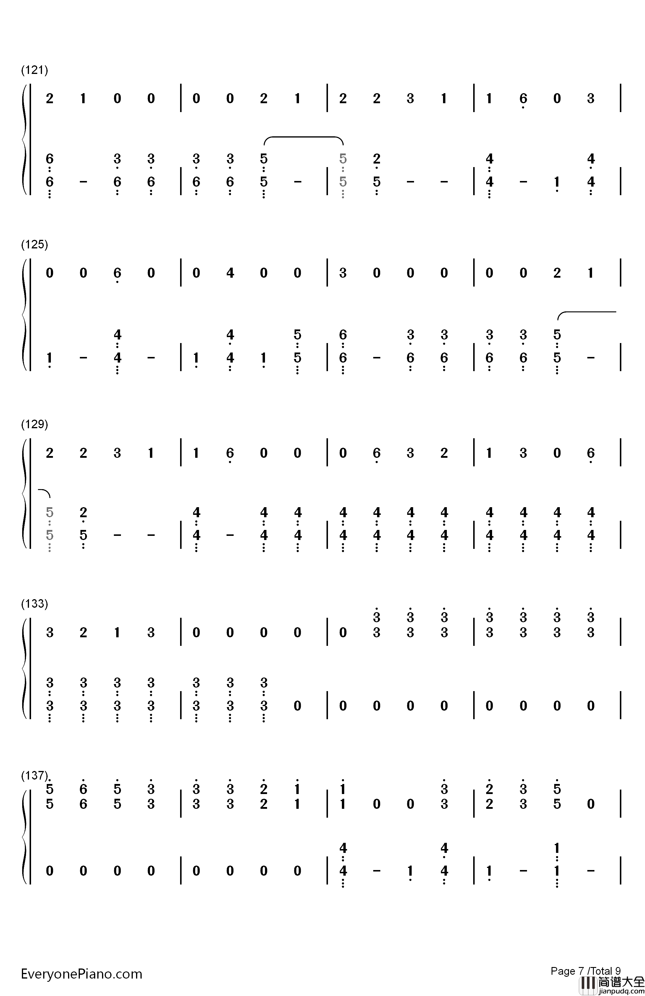 Dangerously钢琴简谱_数字双手_Charlie_Puth