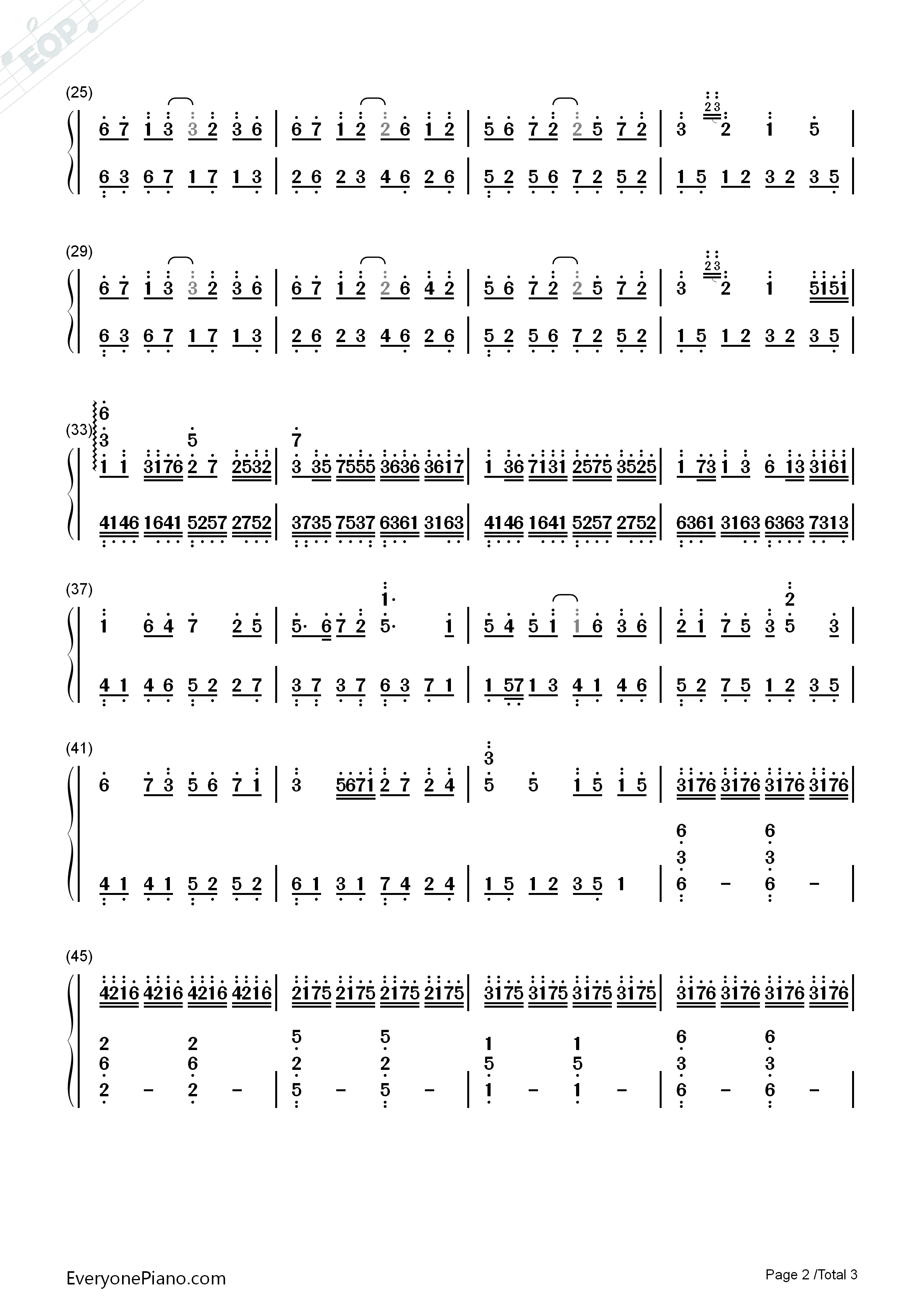 初天雫铃钢琴简谱_初学者_演唱