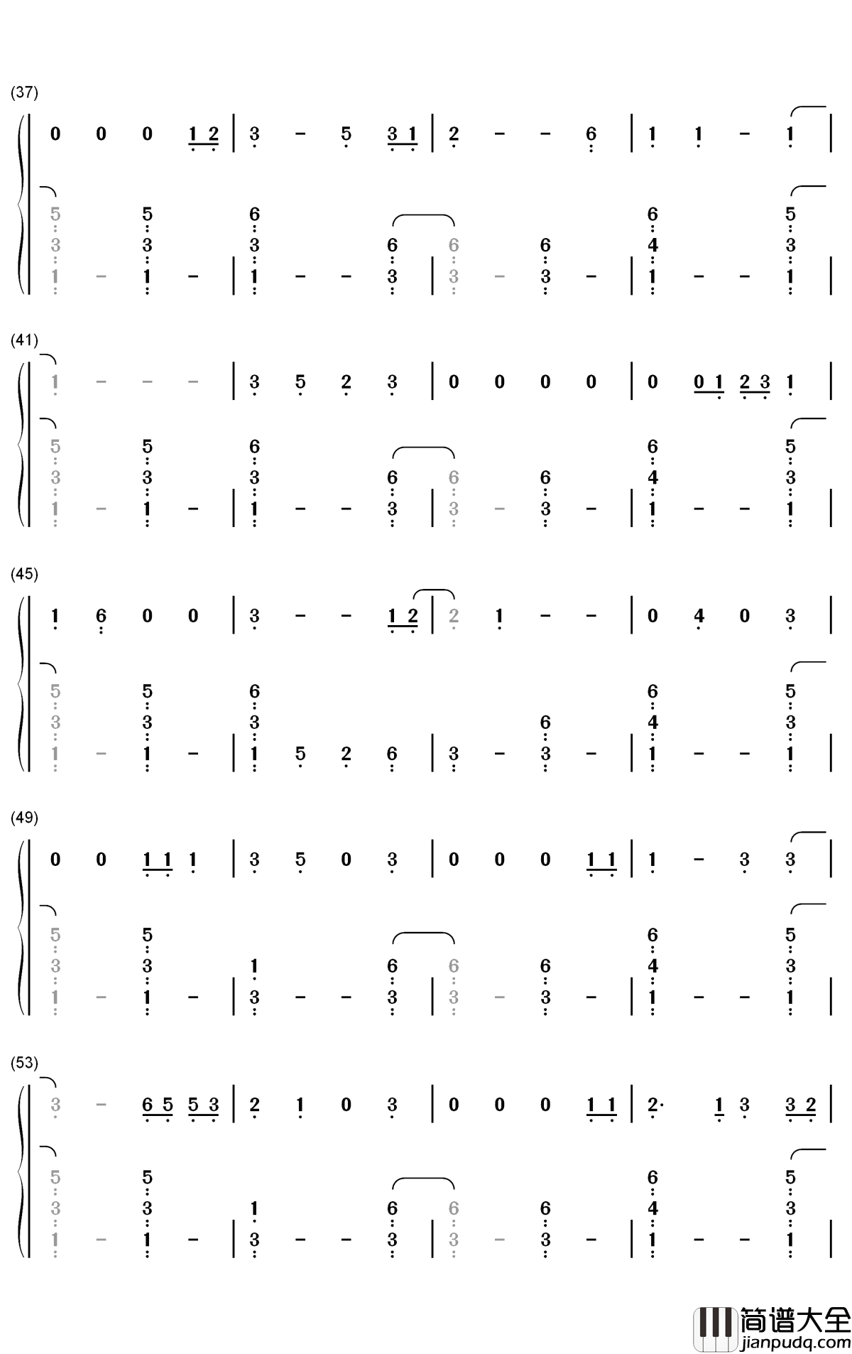 Die_a_Happy_Man钢琴简谱_数字双手_Thomas_Rhett