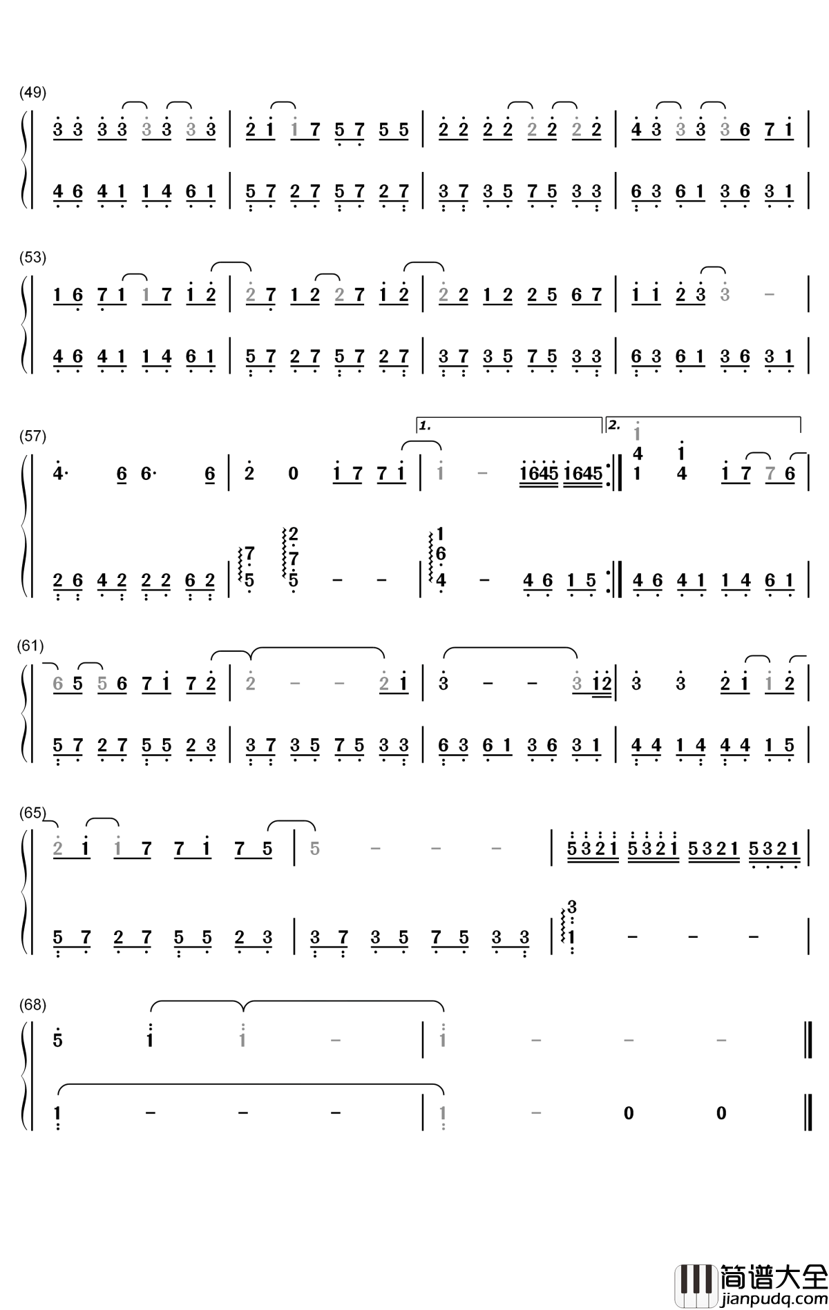 Start_DASH简单版钢琴简谱_数字双手_μ's