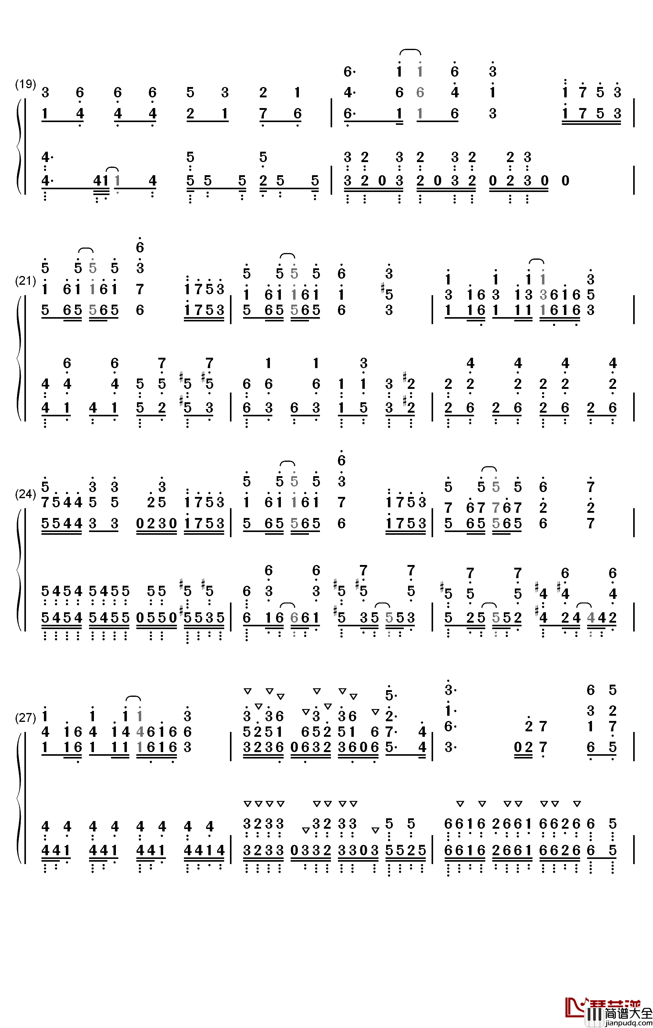 TIT_FOR_TAT钢琴简谱_数字双手_MYTH_&_ROID