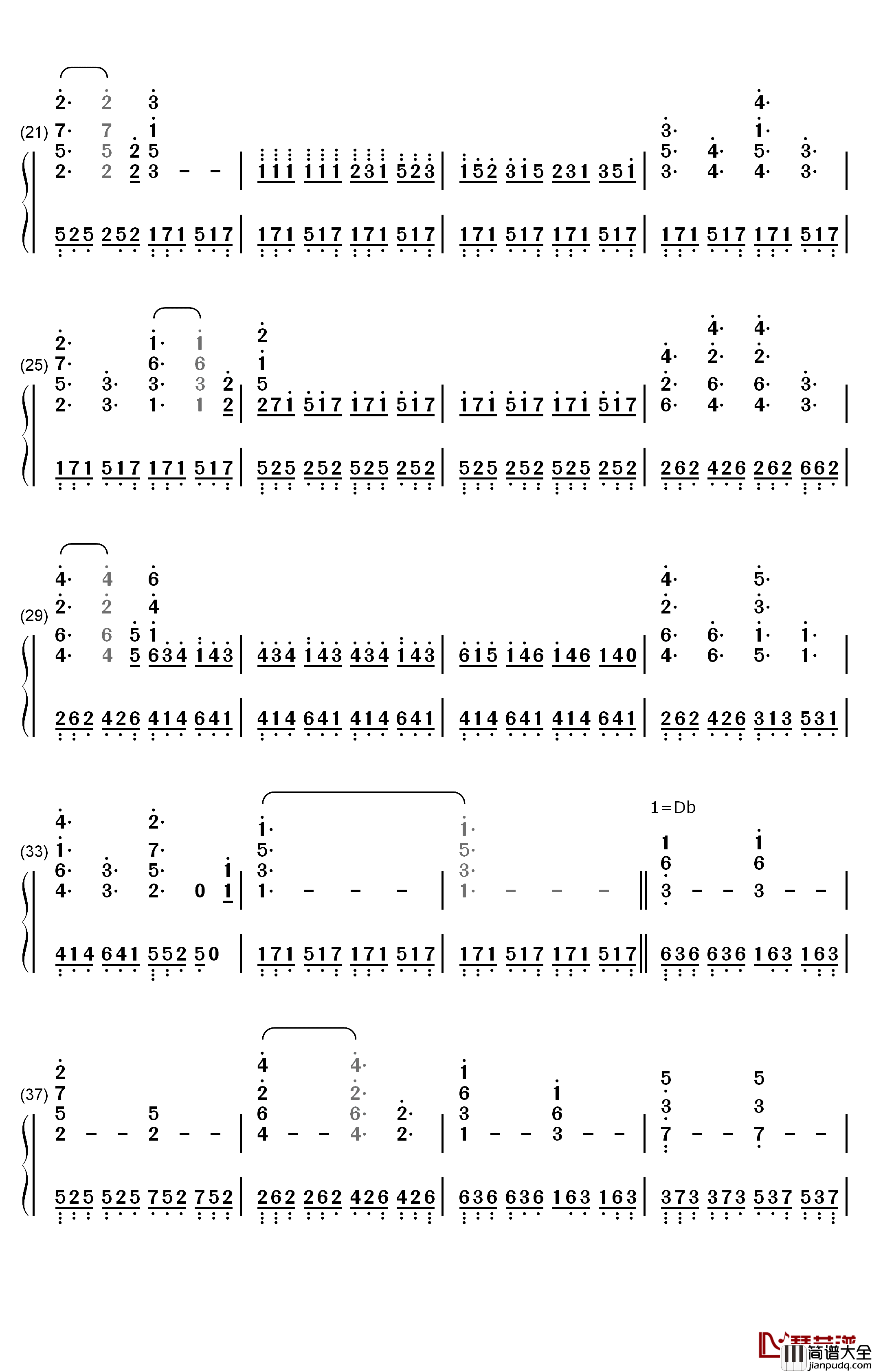 Sogno_di_Volare钢琴简谱_数字双手_Christopher_Tin