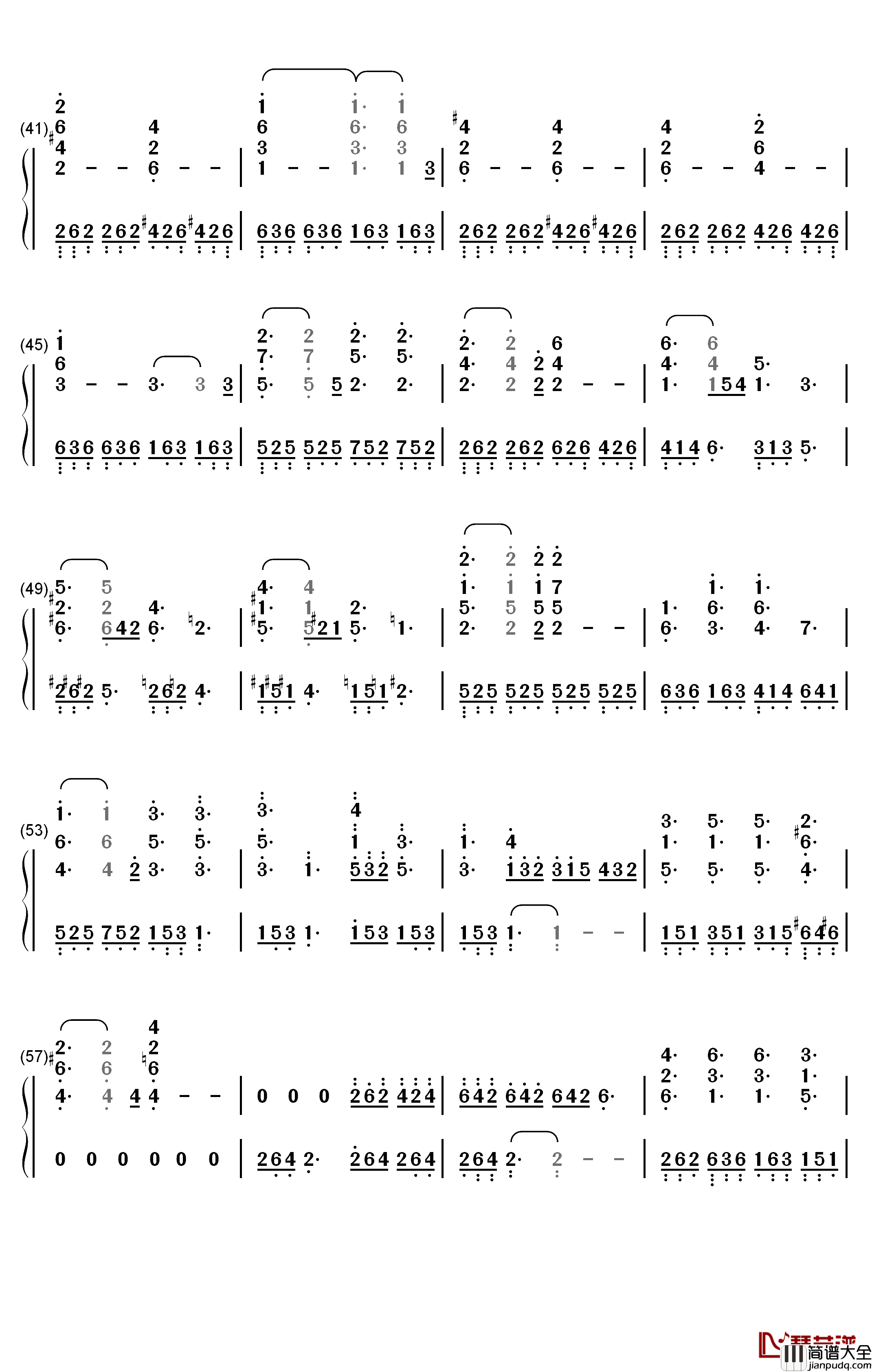 Sogno_di_Volare钢琴简谱_数字双手_Christopher_Tin