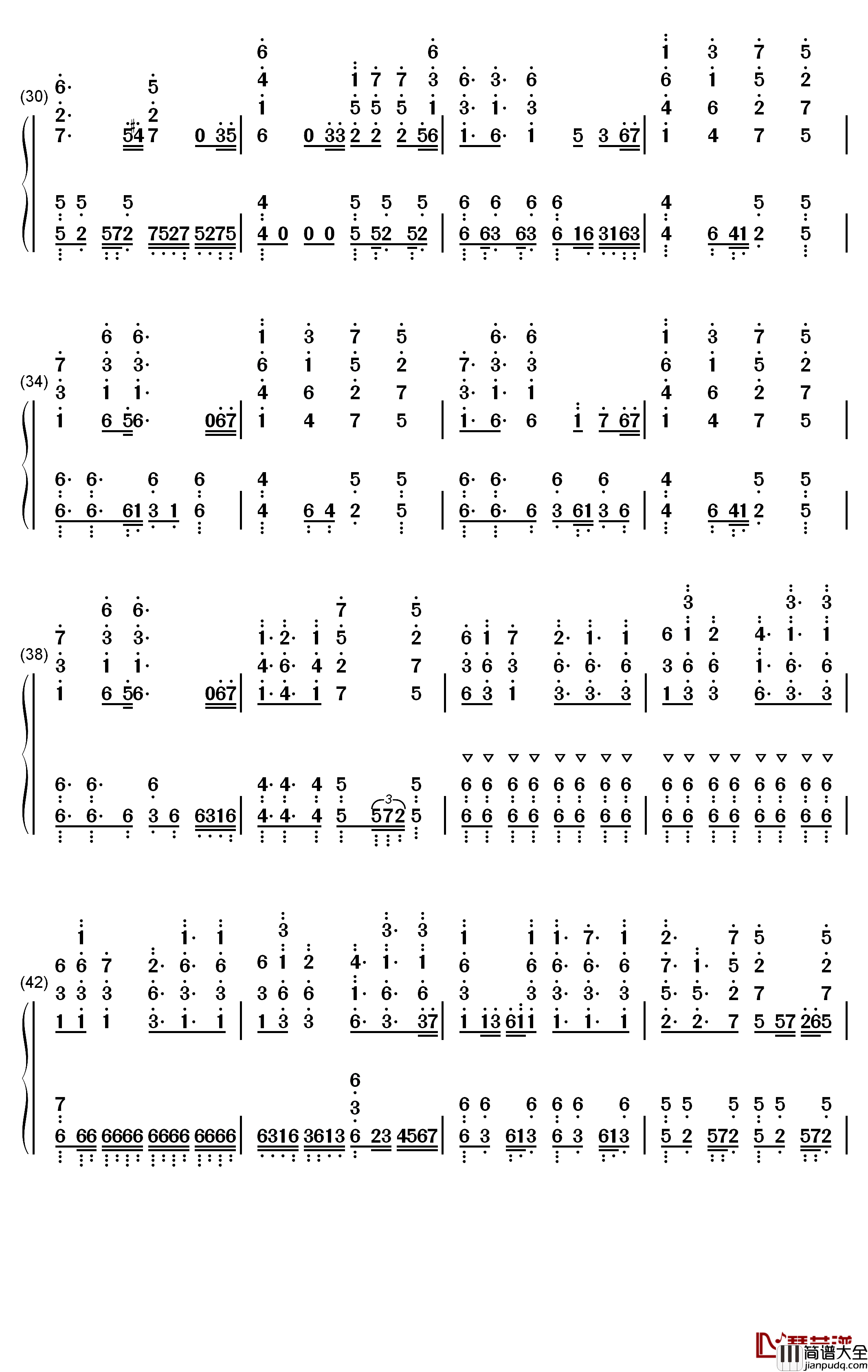 FIRE_BIRD钢琴简谱_数字双手_Roselia