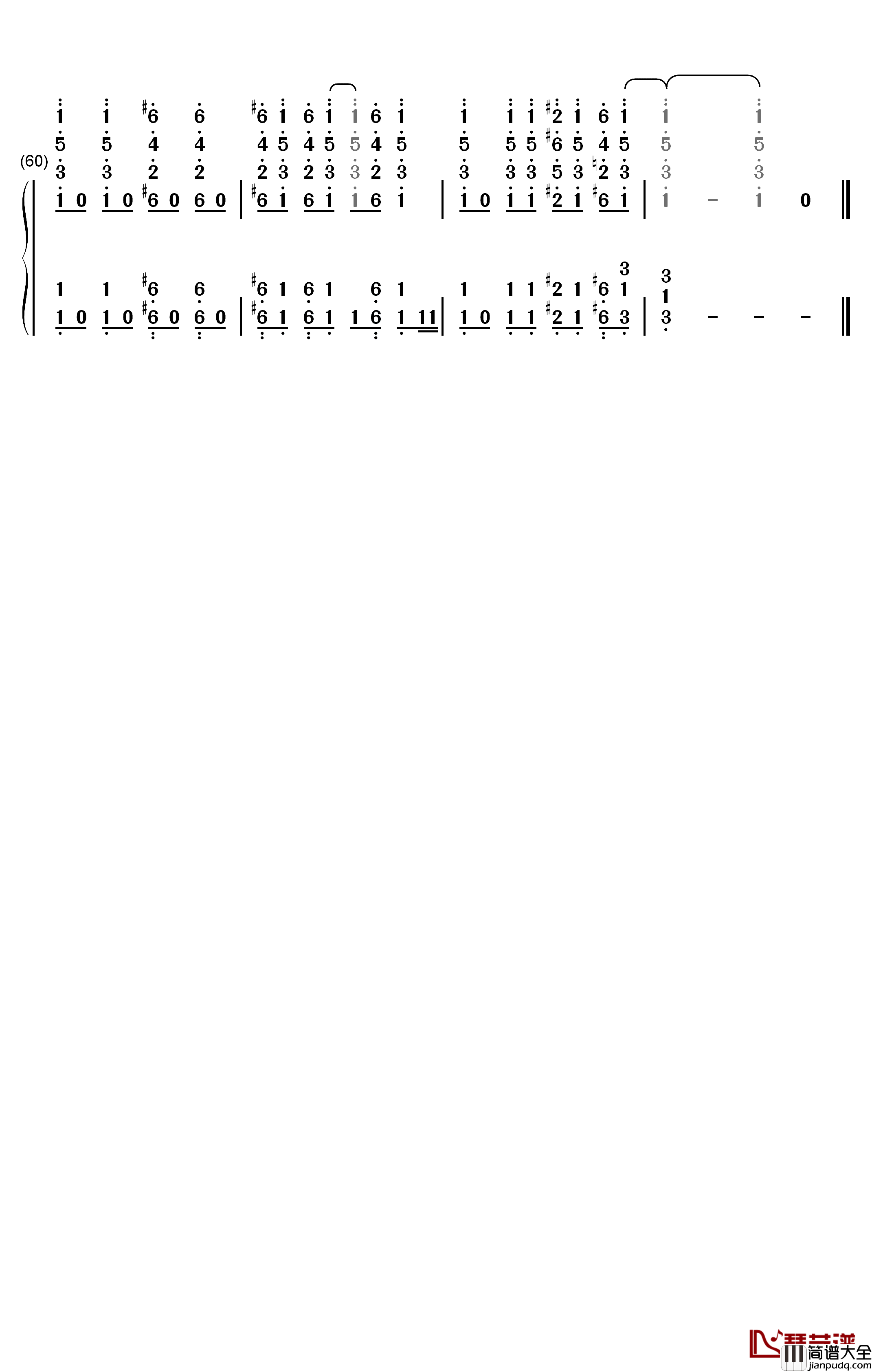 Lets_go_ライフリング４钢琴简谱_数字双手_Rifling_4