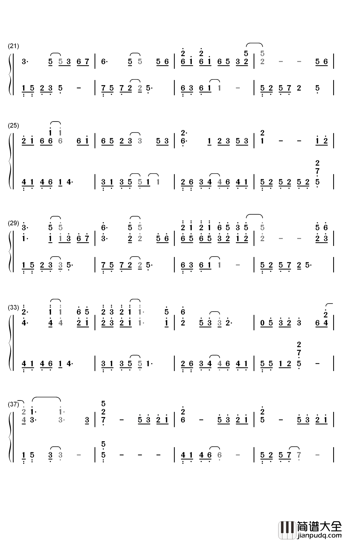 烟雨行舟钢琴简谱_数字双手_伦桑