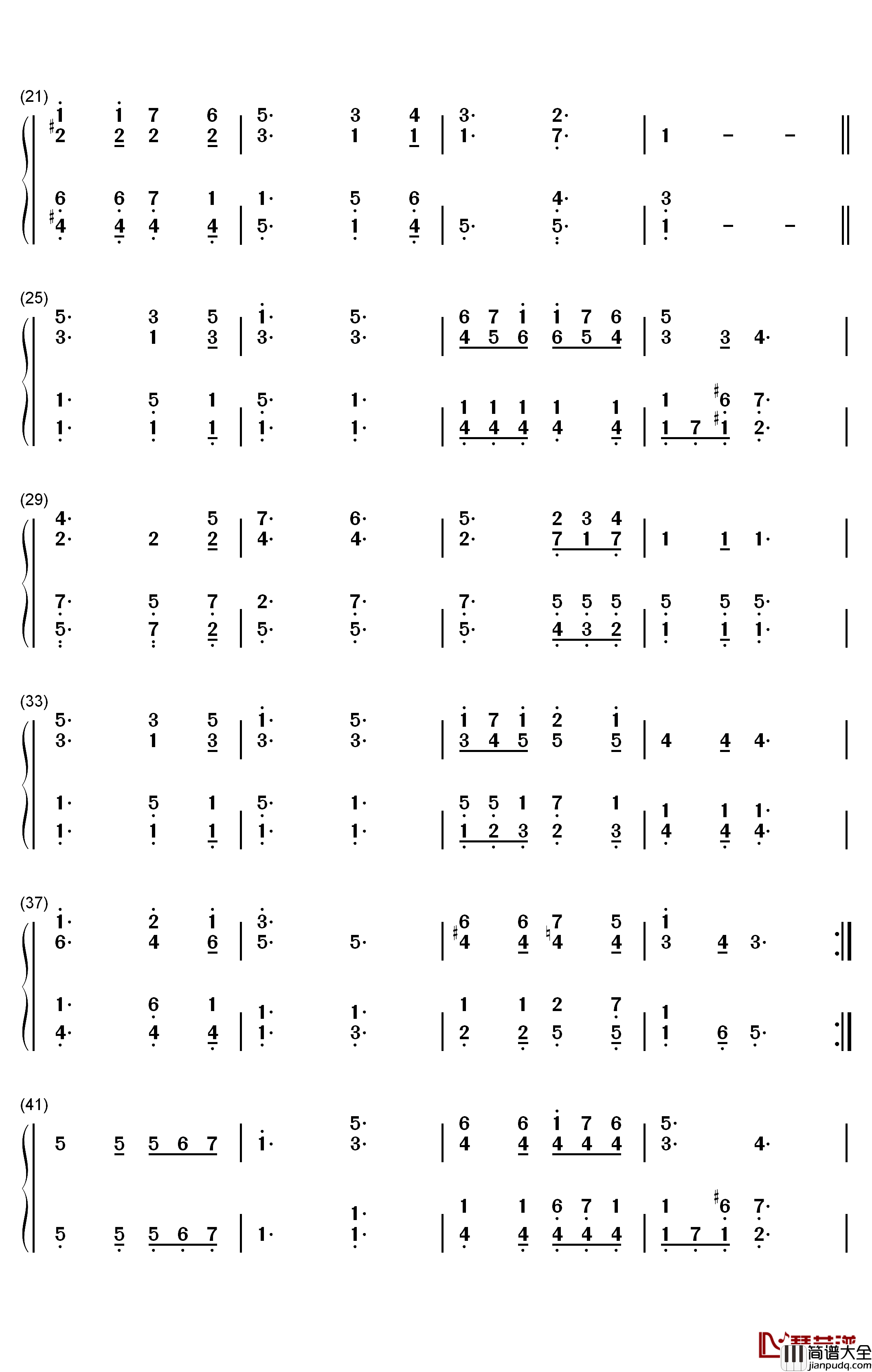 Serve_the_Lord_with_Gladness钢琴简谱_数字双手_B._B._McKinney