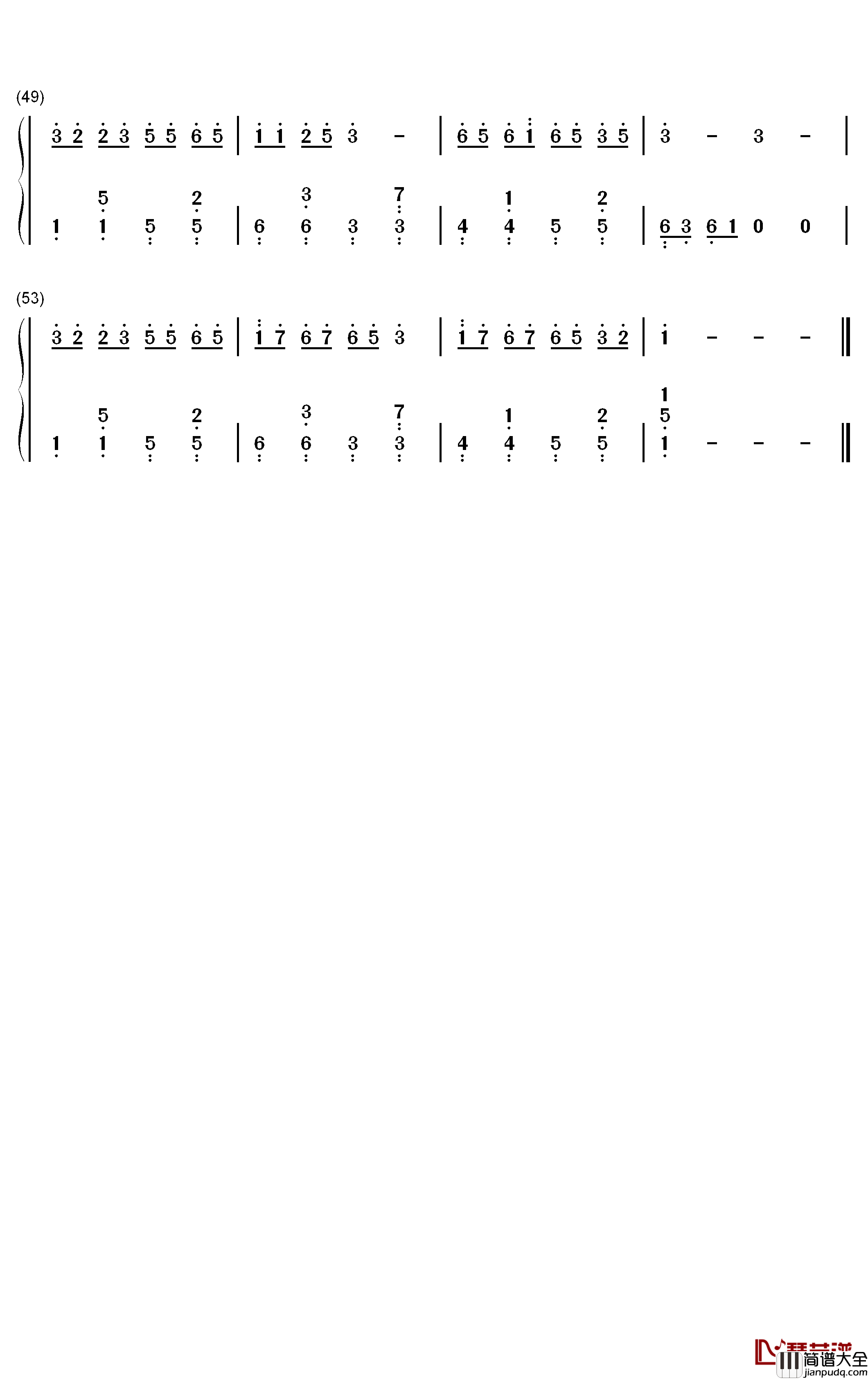 青花钢琴简谱_数字双手_周传雄