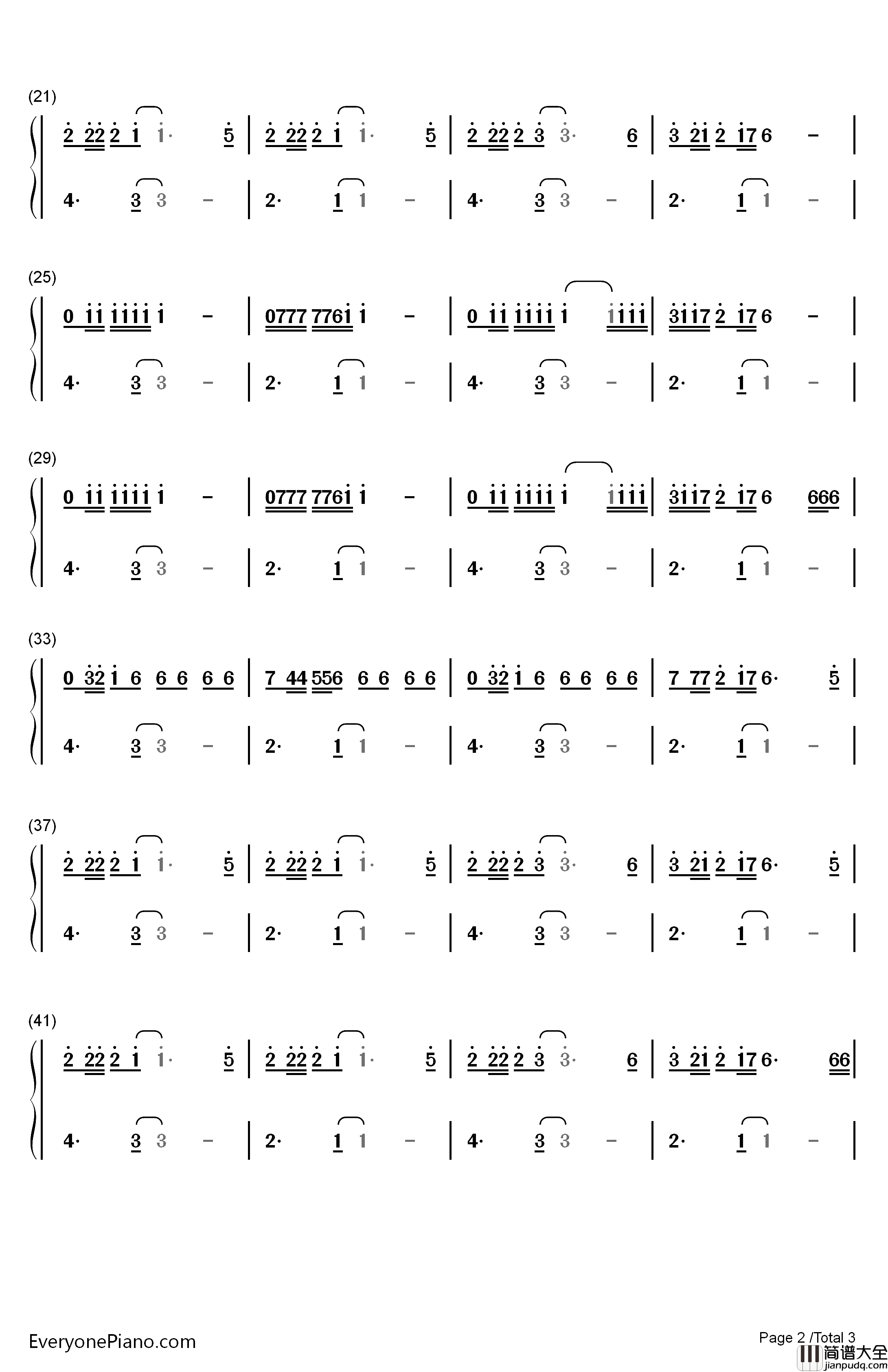 Mad_Love钢琴简谱_数字双手_Mabel