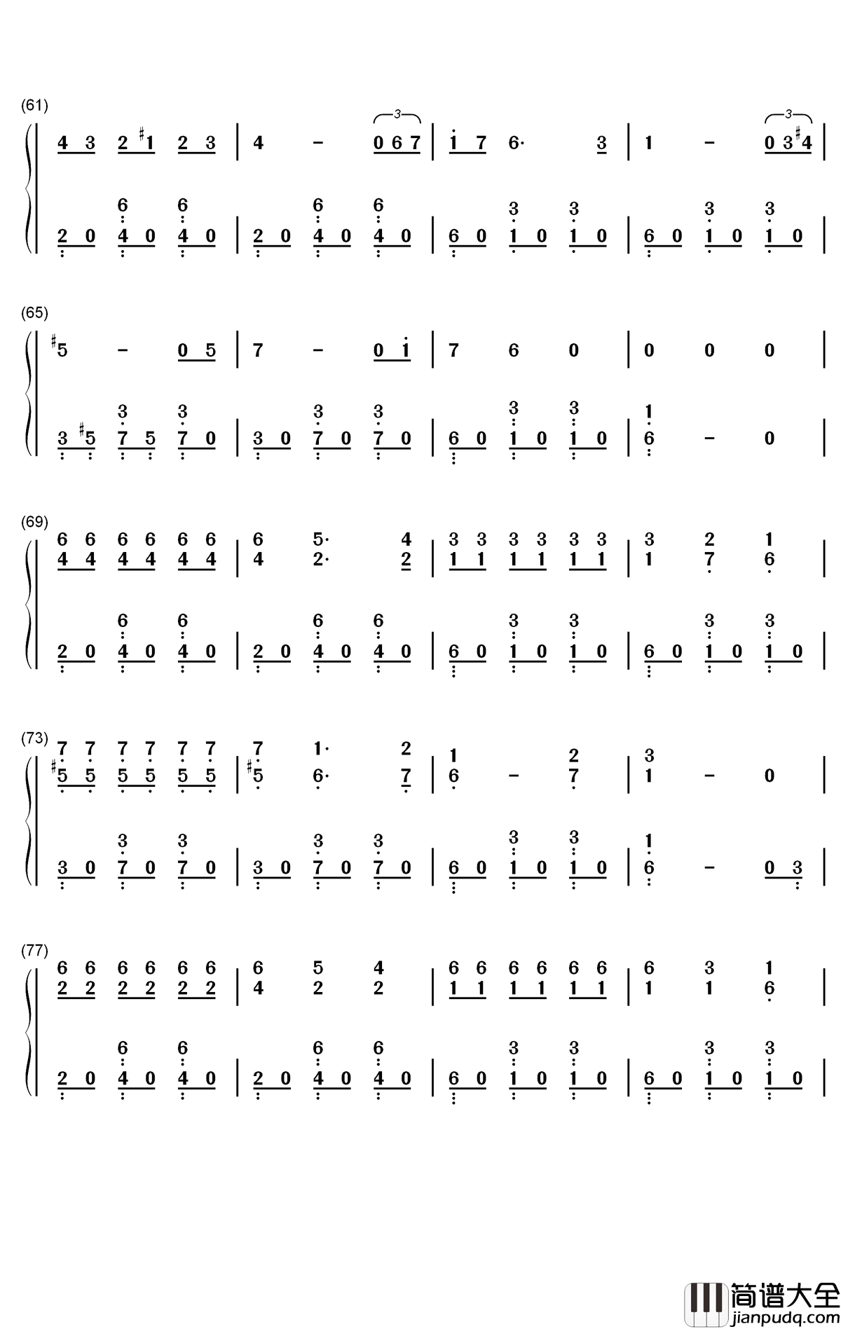 El_Sol_se_Recuesta钢琴简谱_数字双手_Edison