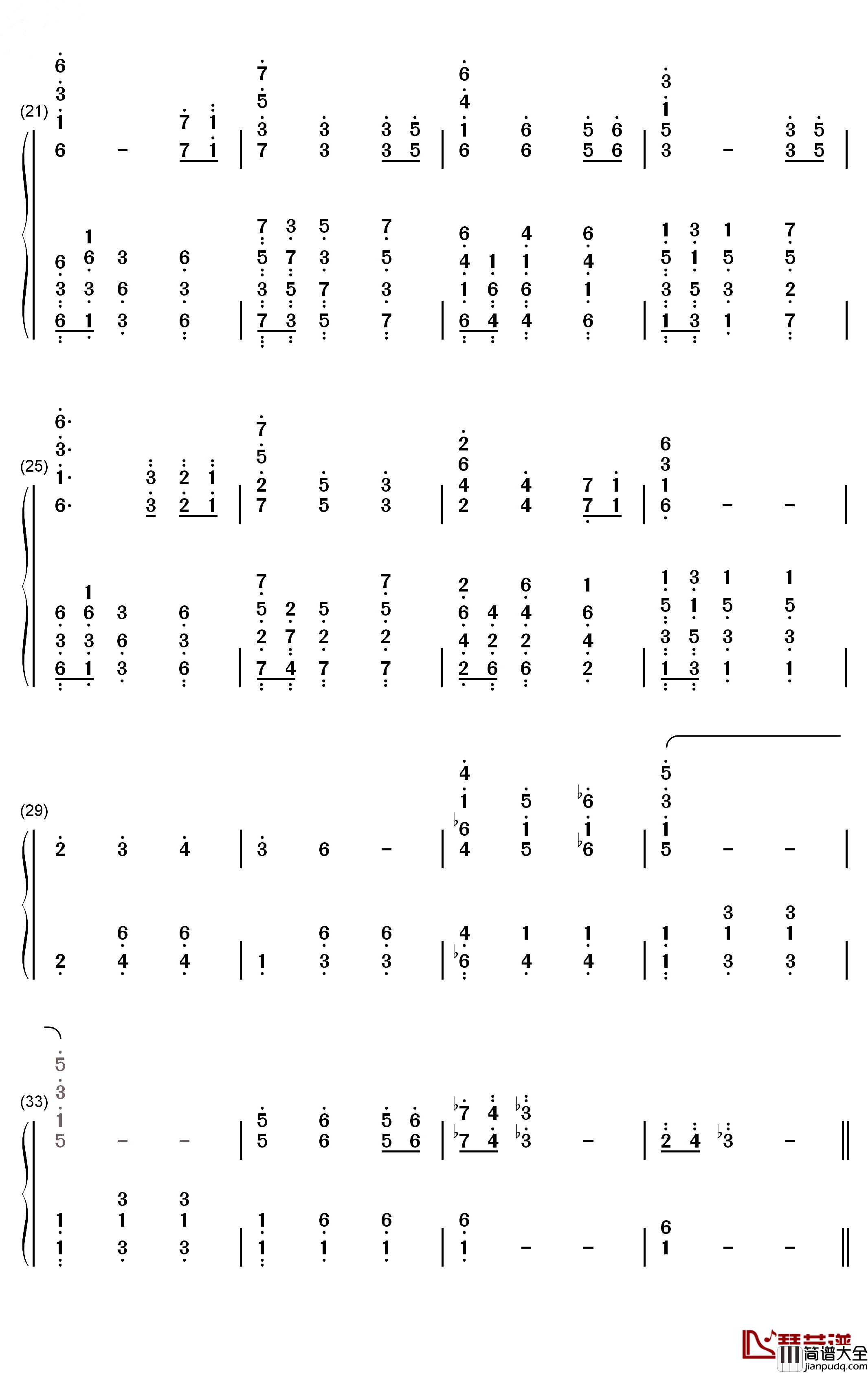 The_Ugly_Duckling钢琴简谱_数字双手_猎豹移动公司